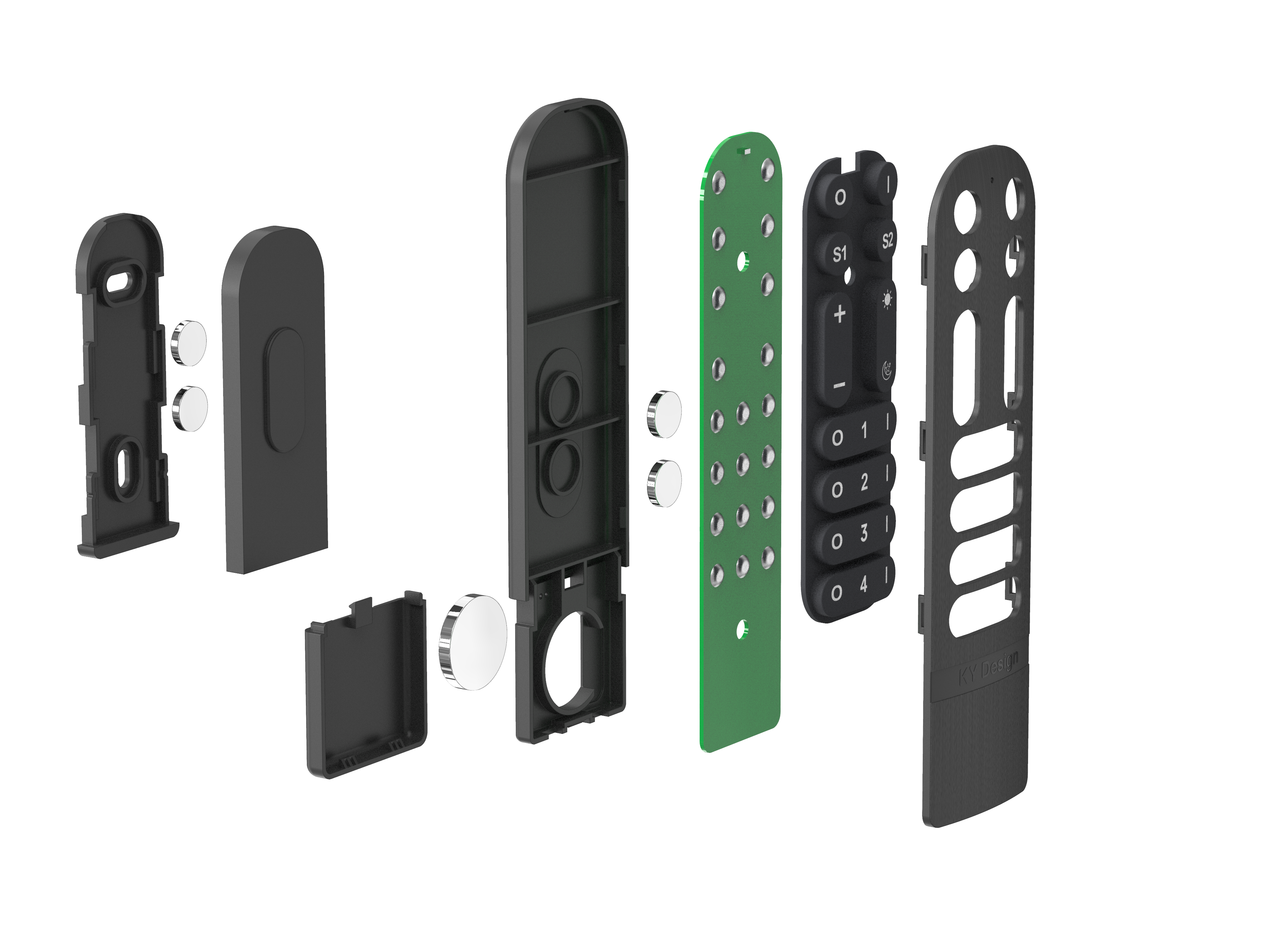 remote control, modeling, rendering, structure, appearance, spotlight，remote control, modeling, rendering, structure, appearance, lamps，remote control, modeling, rendering, structure, appearance, spotlight，