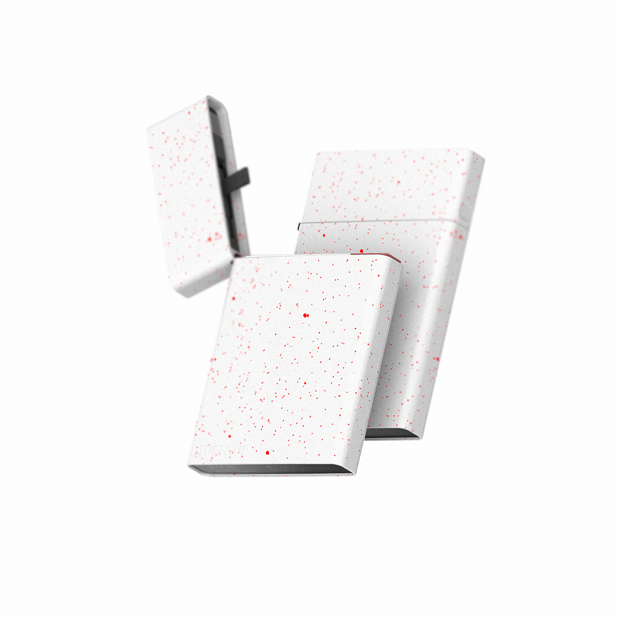 Black and white gray，Cylinder modeling，lighter，Mobile power design，