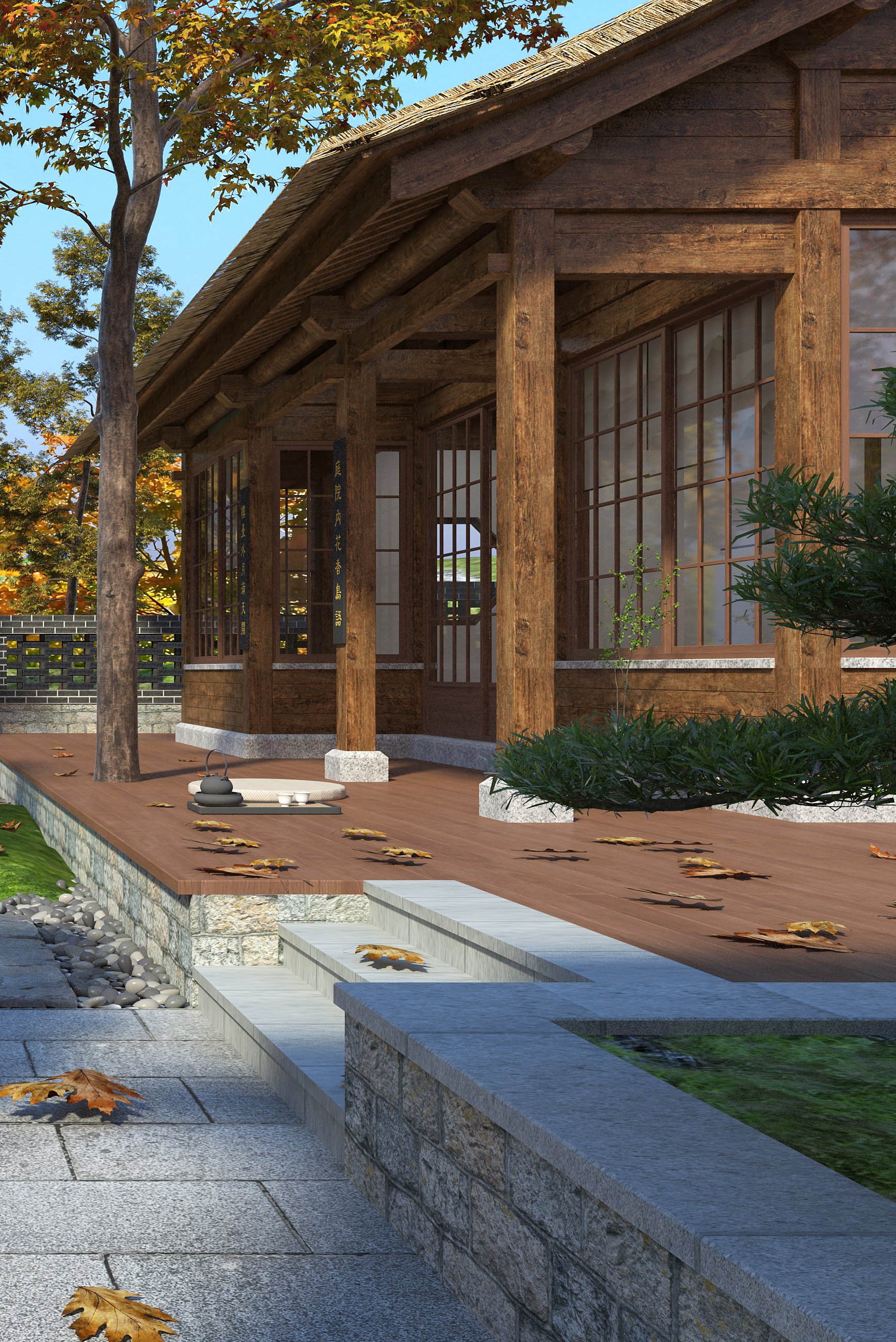 Zen，Quiet wind，meditation.，garden design ，temple，Quiet courtyard，