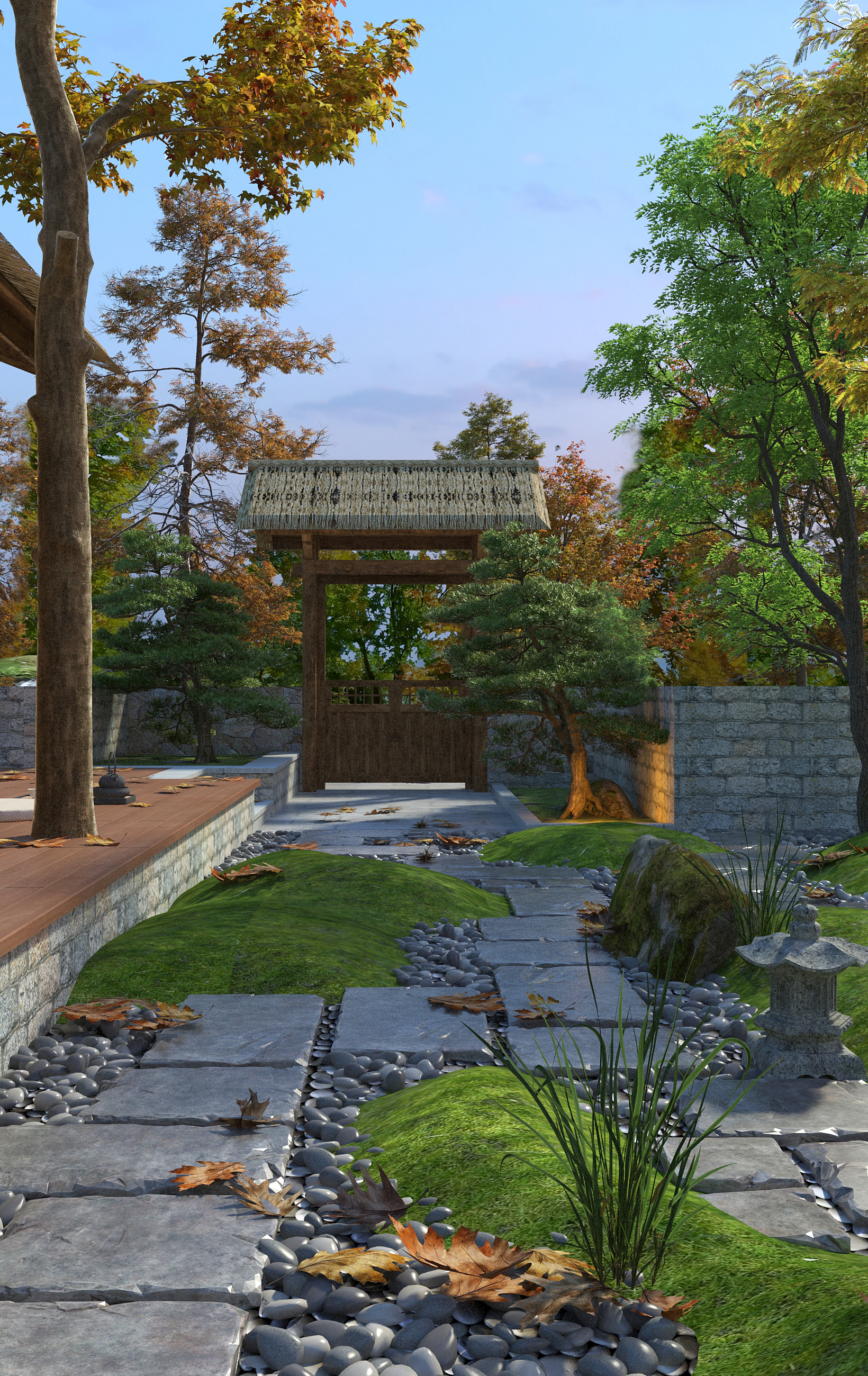 Zen，Quiet wind，meditation.，garden design ，temple，Quiet courtyard，