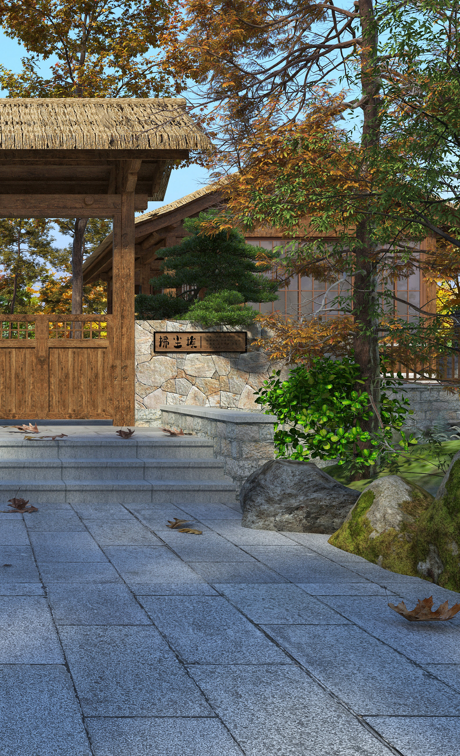 Zen，Quiet wind，meditation.，garden design ，temple，Quiet courtyard，