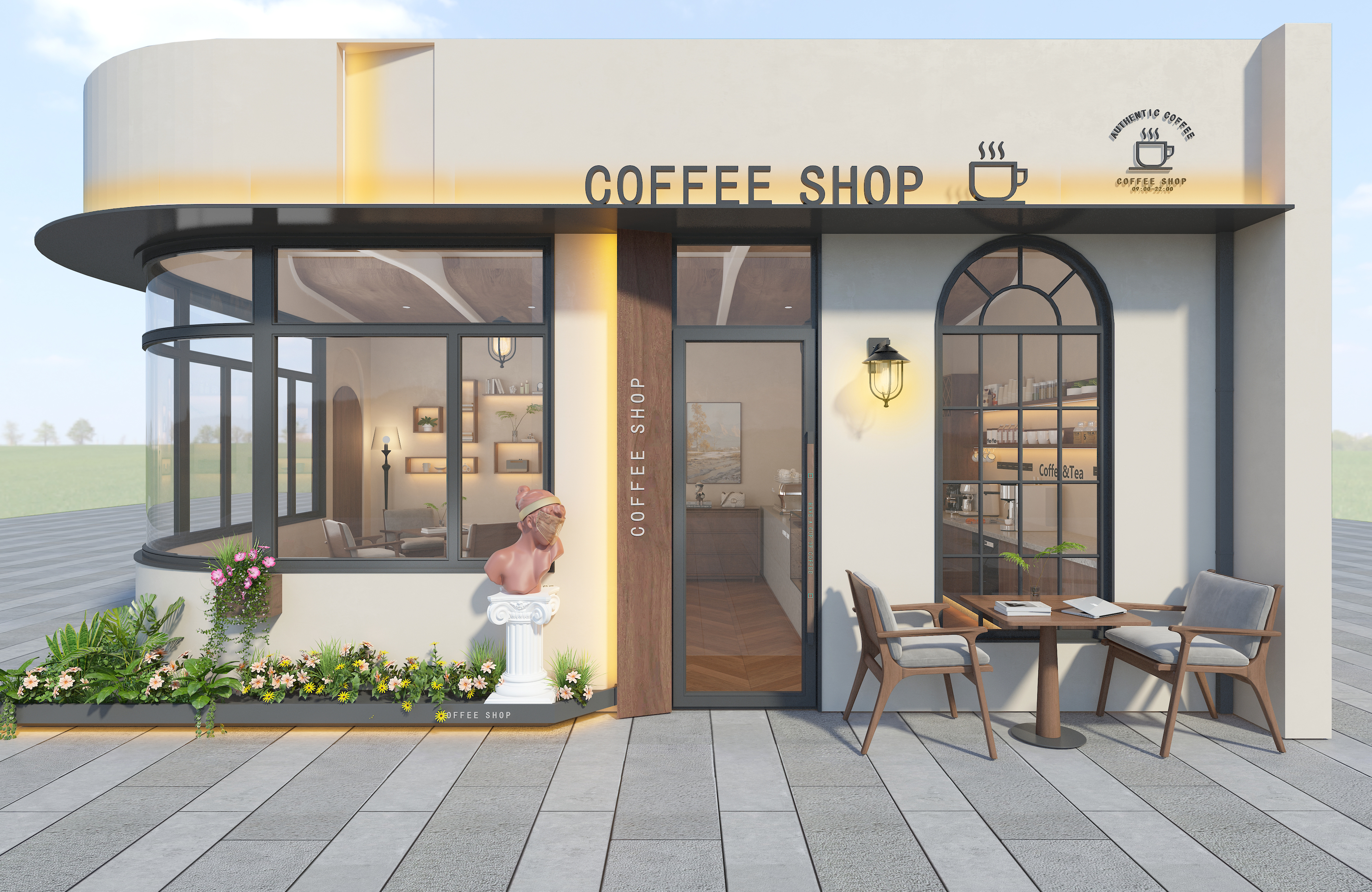 European style，Coffee，Espresso，coffee door head，Cafe Interior Design，Interior design，coffee shop，