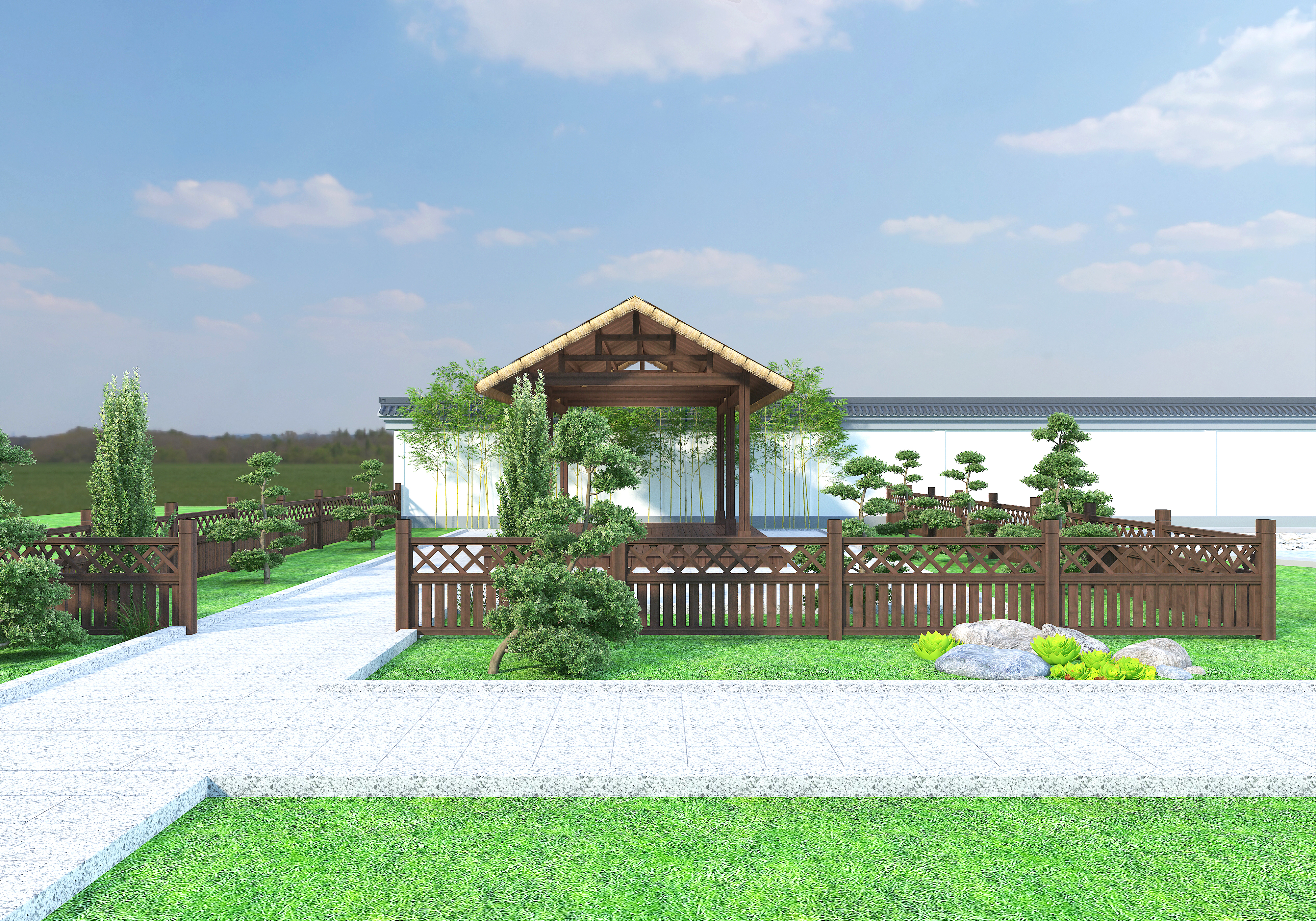 cottage，Gallery，pavilion，wood structure design，garden design ，