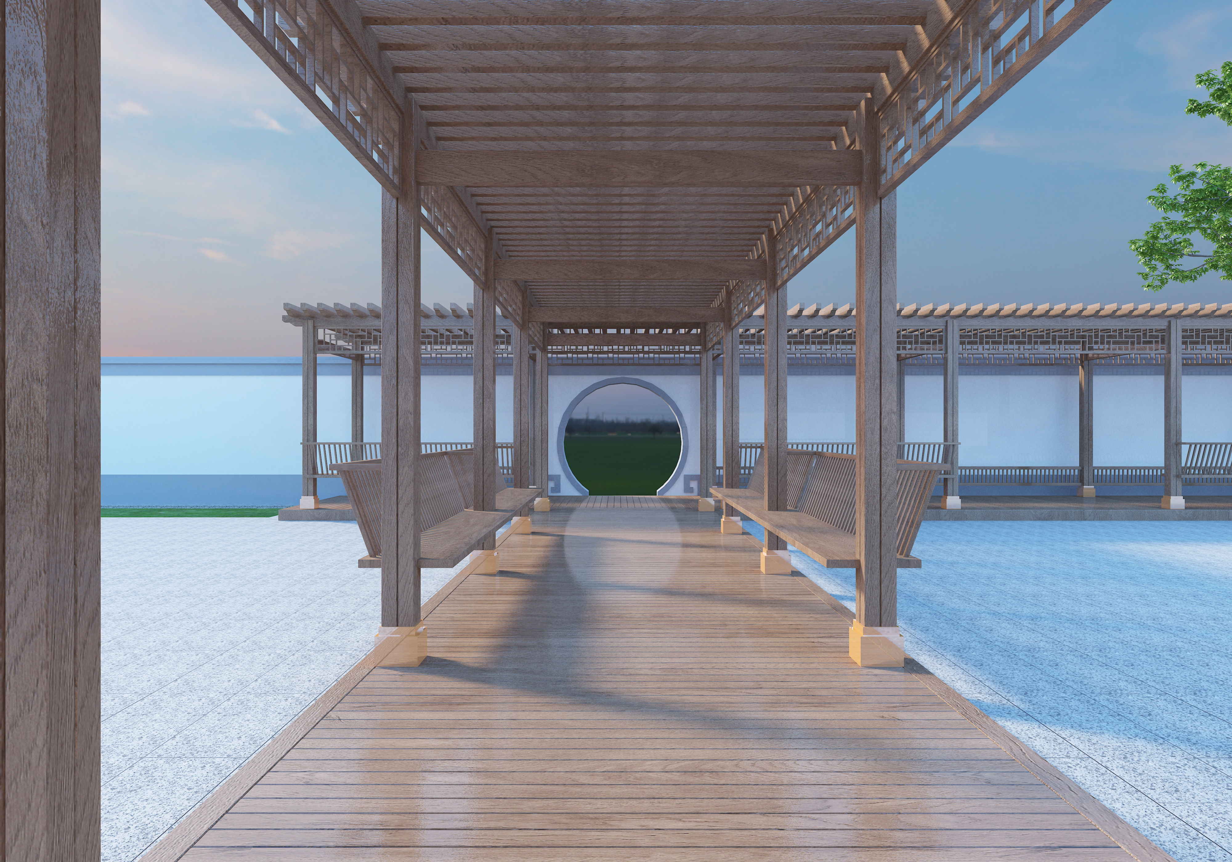 cottage，Gallery，pavilion，wood structure design，garden design ，