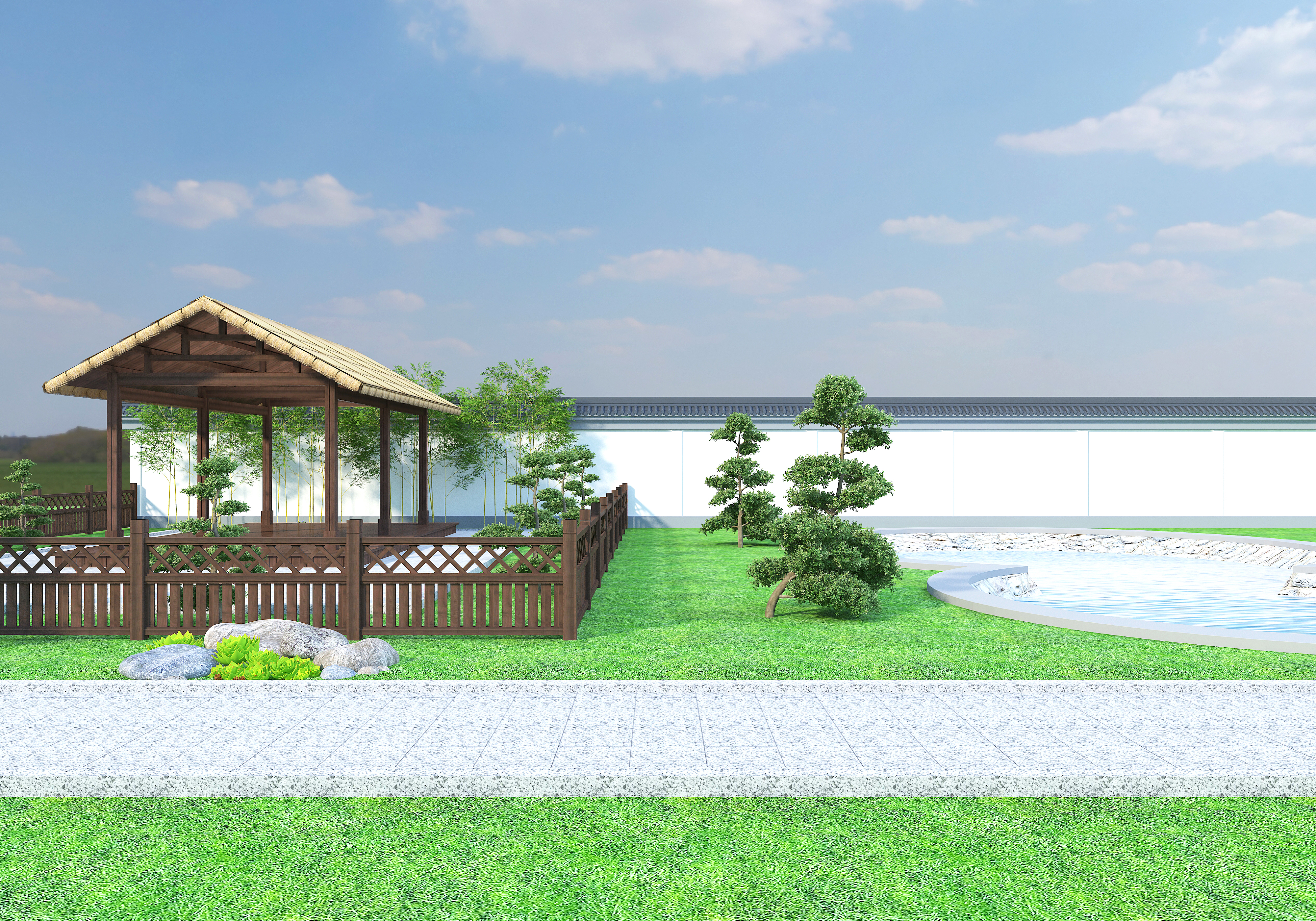 cottage，Gallery，pavilion，wood structure design，garden design ，