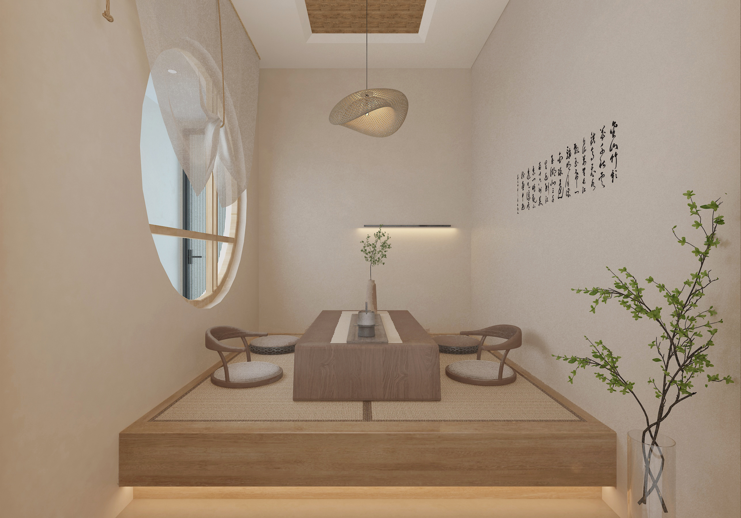 Quiet wind，teahouse，Chinese tea house，Interior design，