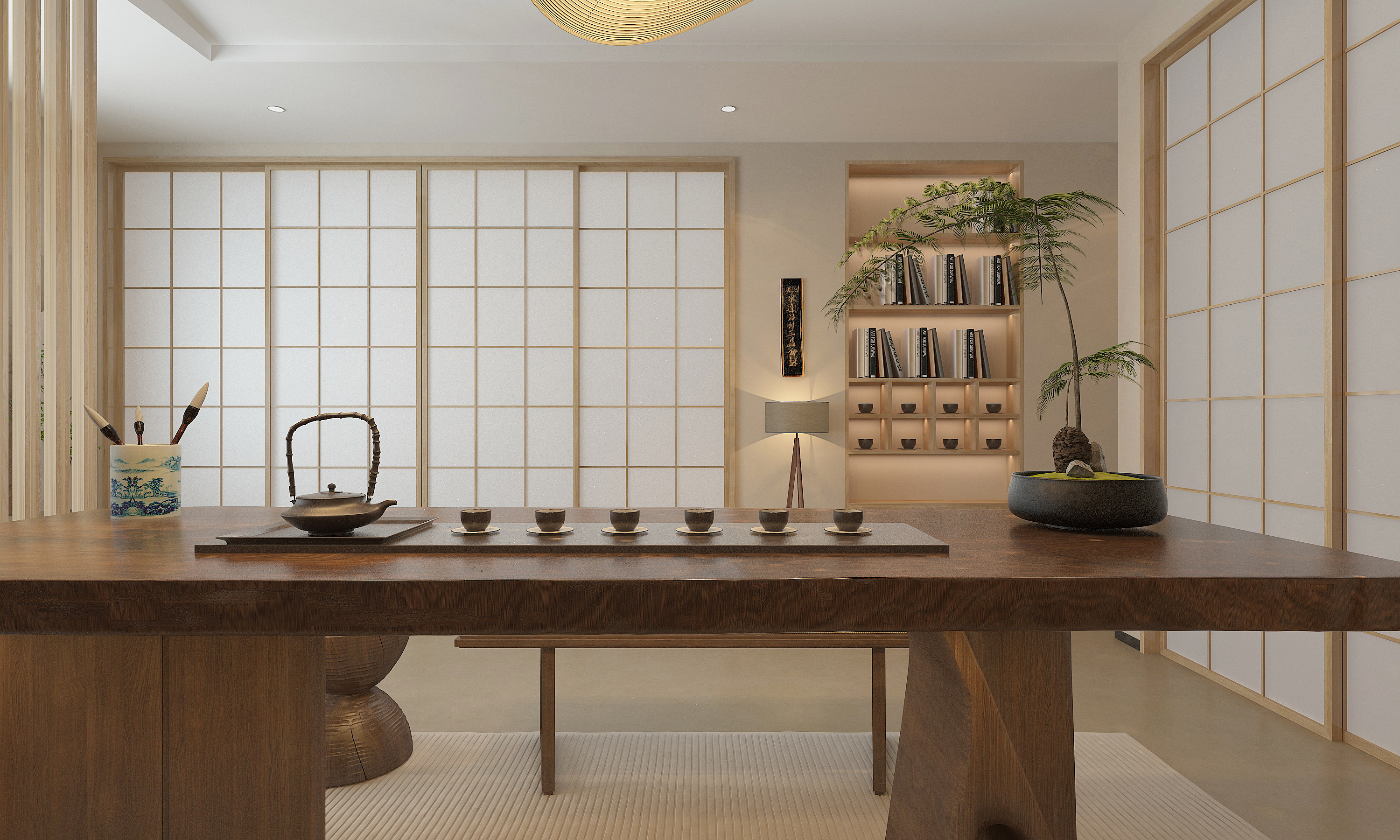 Quiet wind，teahouse，Chinese tea house，Interior design，