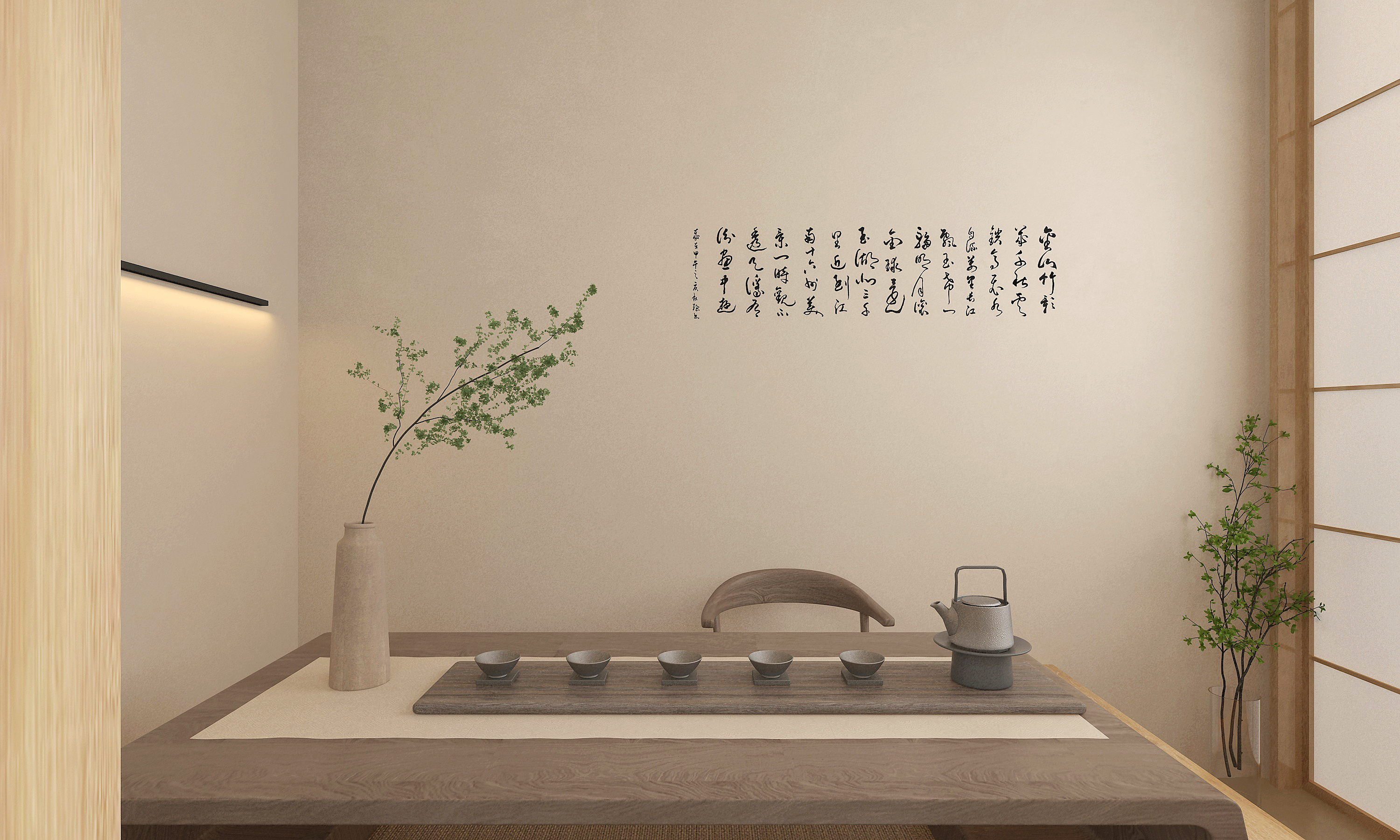 Quiet wind，teahouse，Chinese tea house，Interior design，