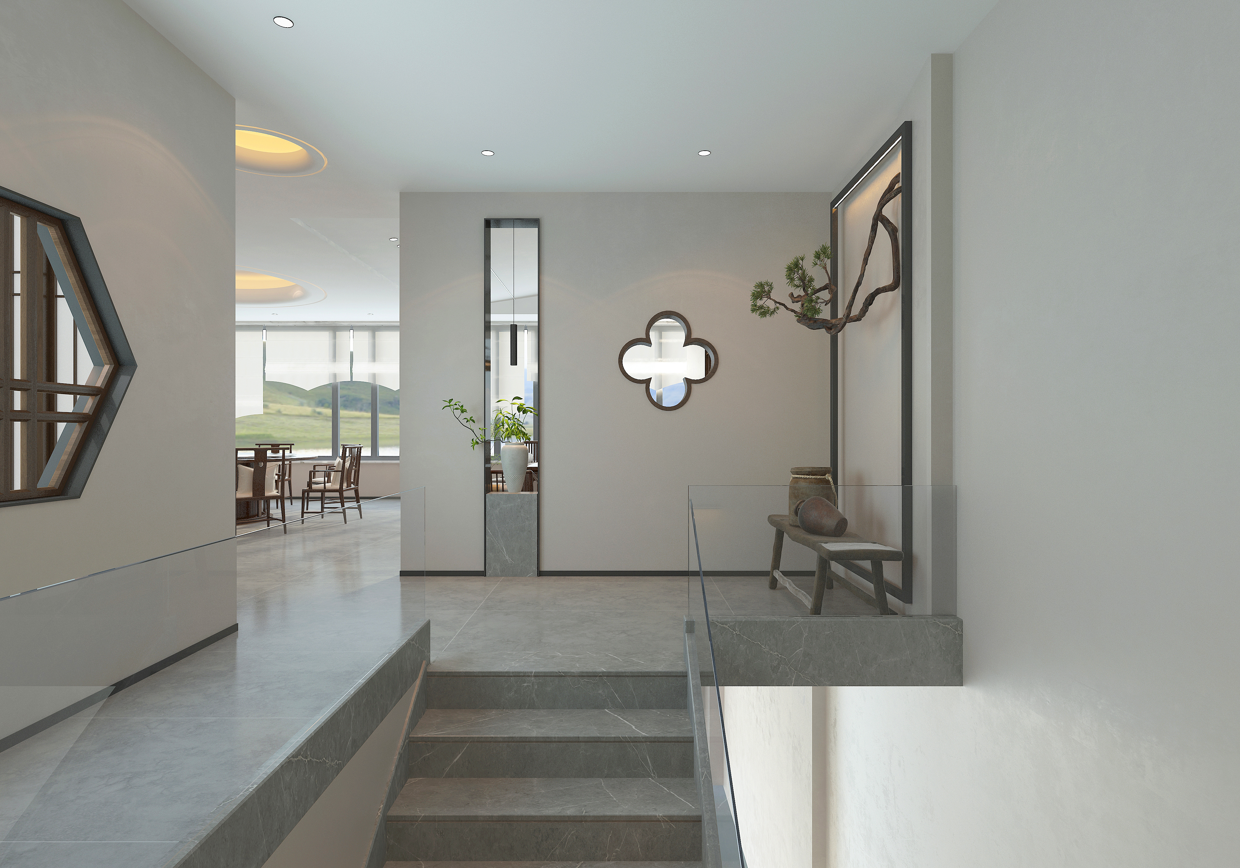 Middle Ancient Style，Tea Room Design，Interior design，Silent Wind Design，Tea Room Tea House Design，