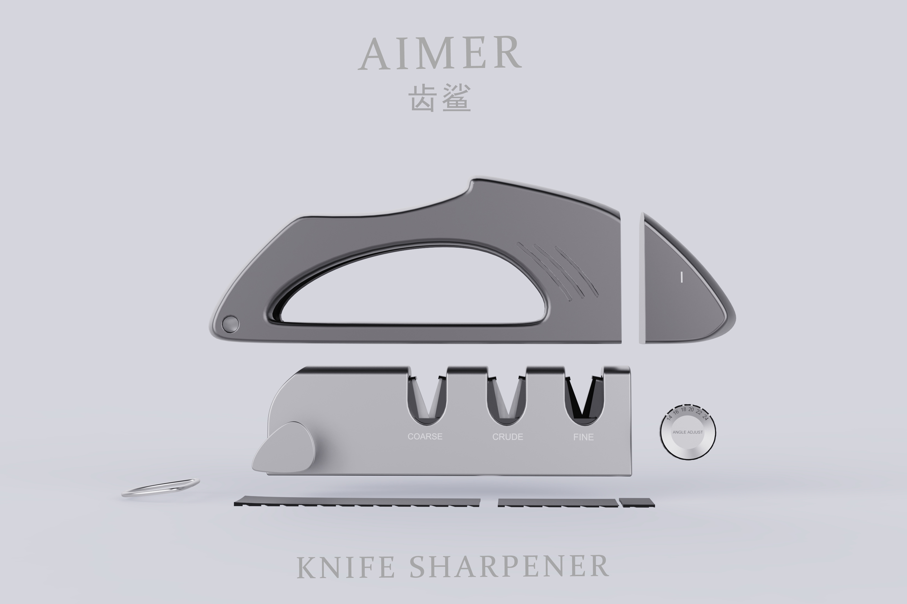 kitchen，Knife sharpener，Simplicity，Metal，