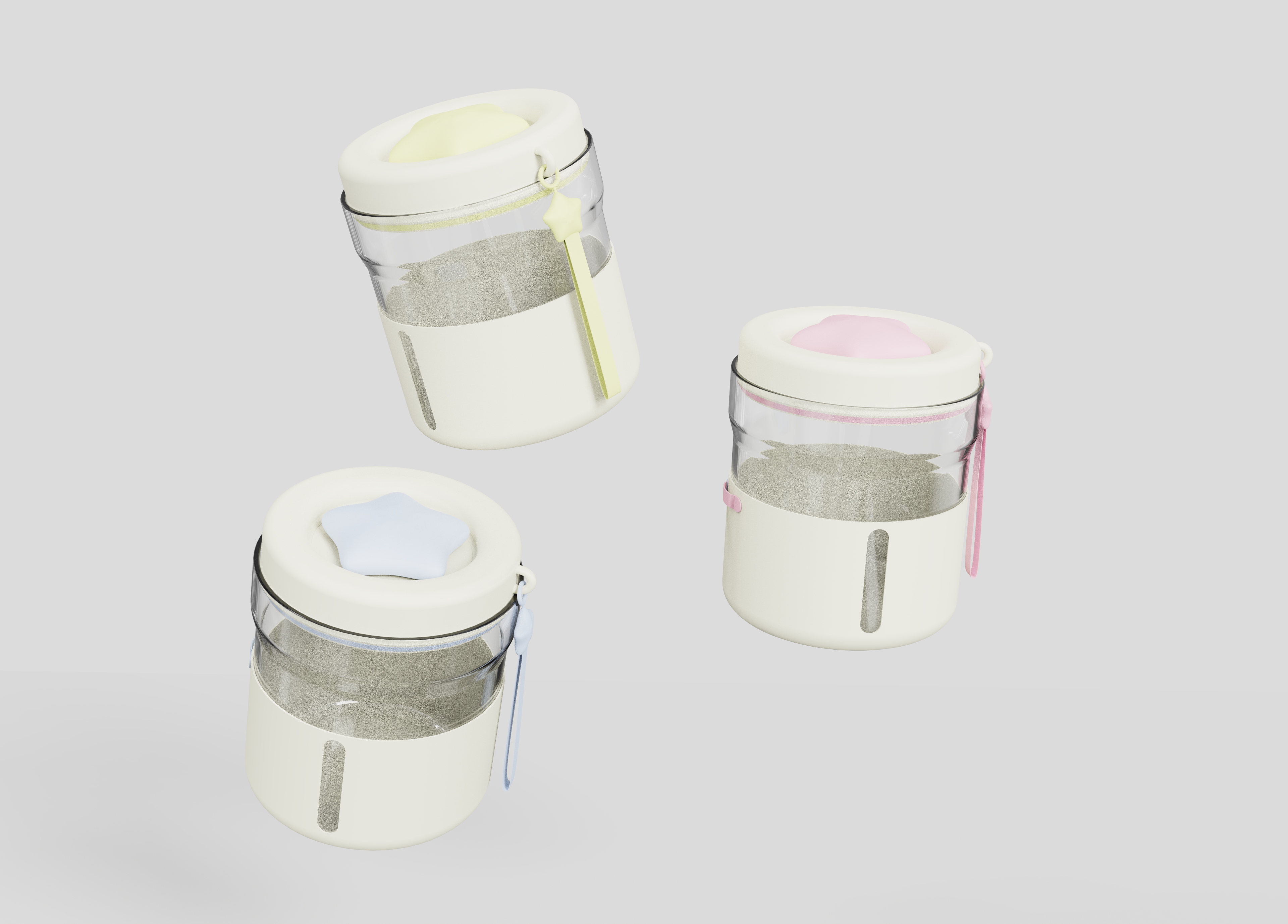 glass，stars，Macarone color system，Breakfast Cup，