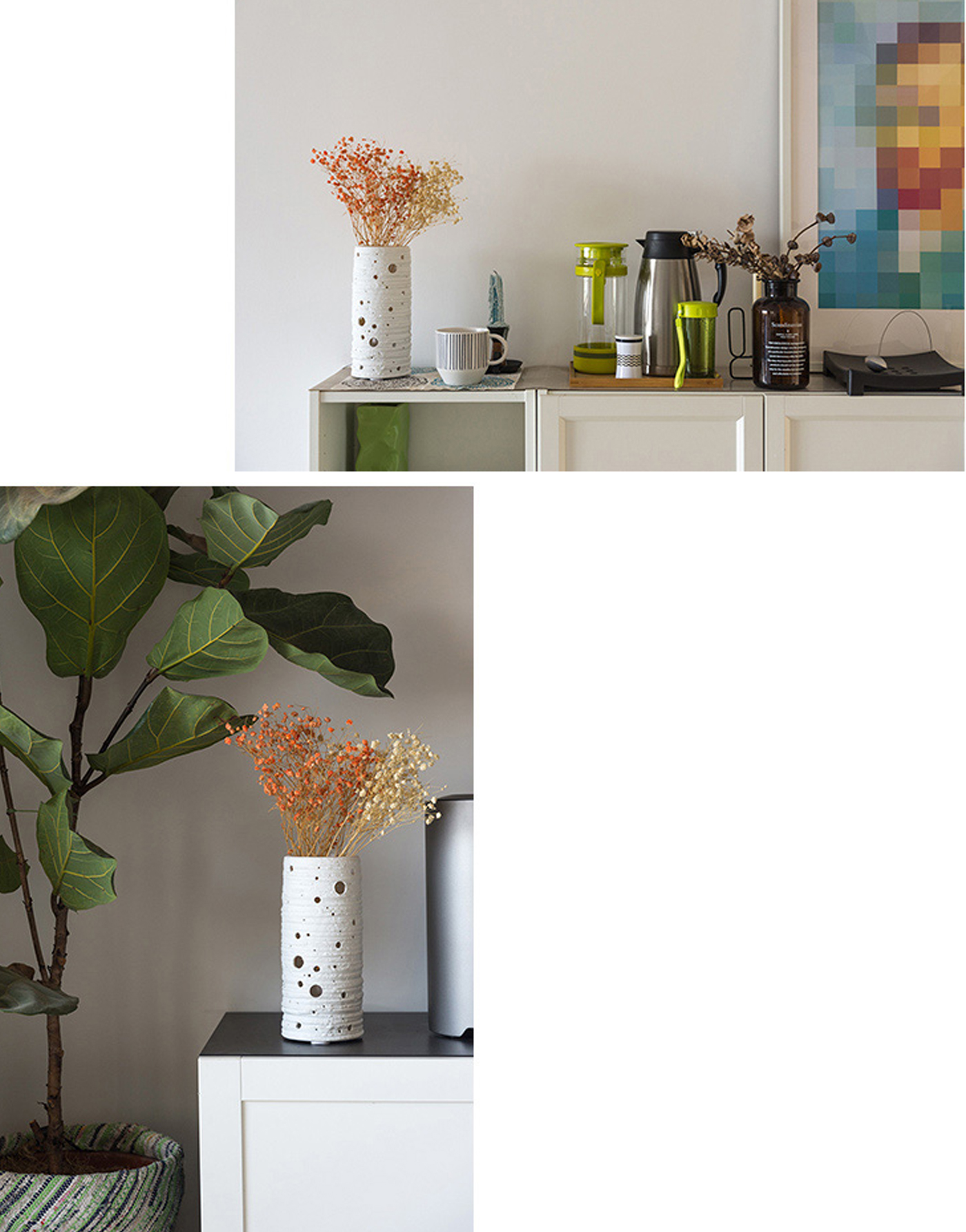 Floral apparatus，ceramics，Night light，Desk lamp，