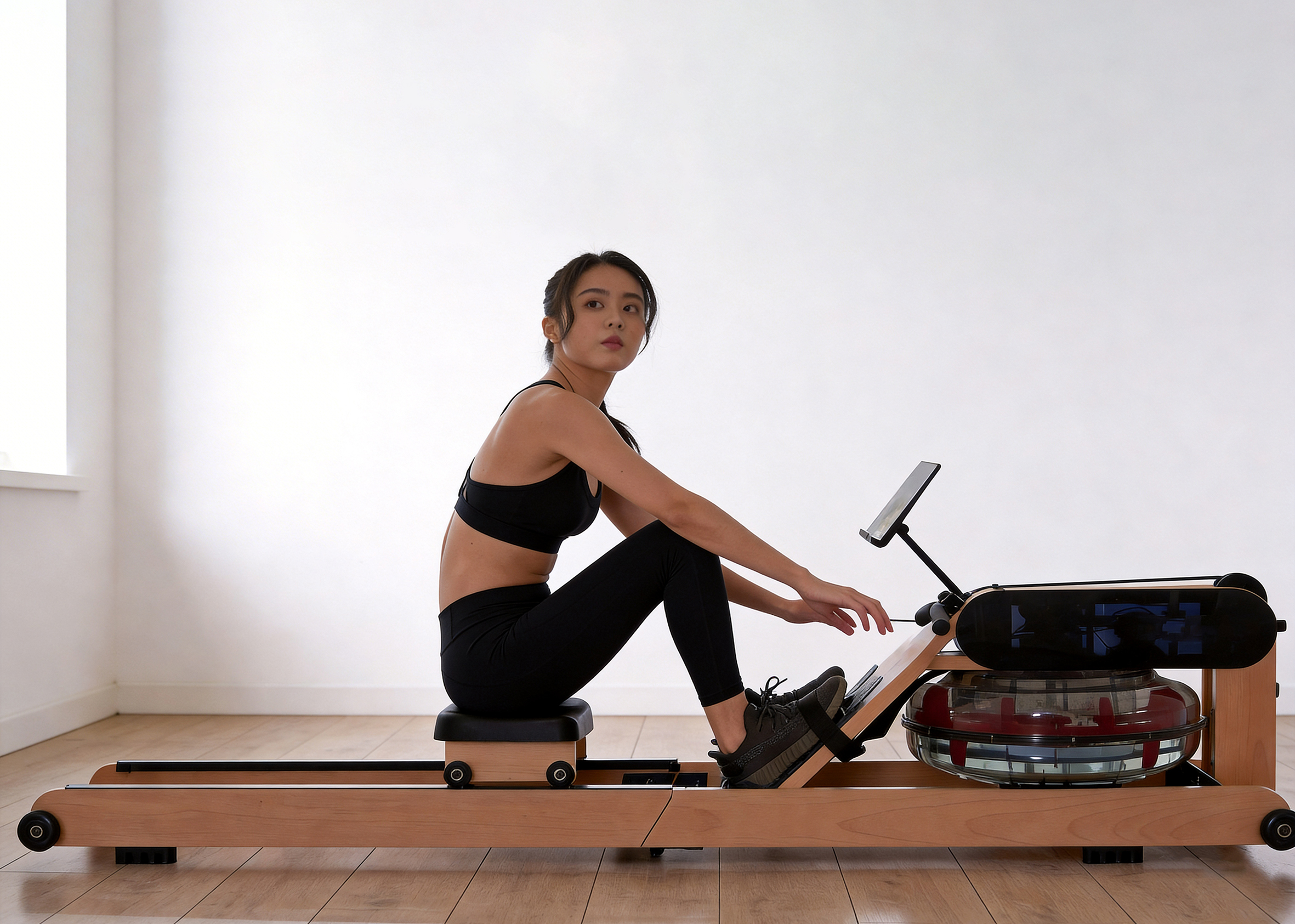rowing machines, fitness equipment, water resistance rowing machines, adjustable resistance，