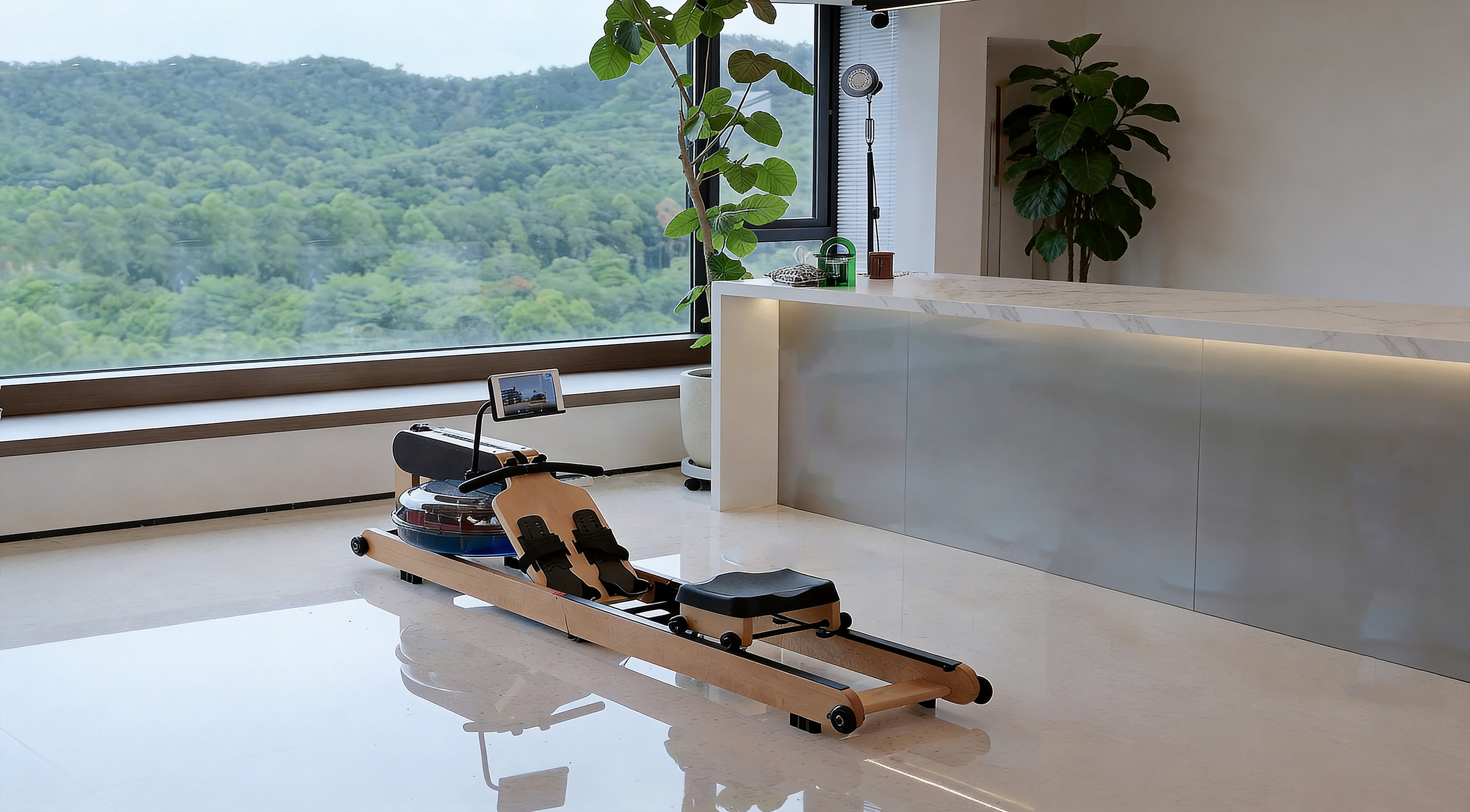 rowing machines, fitness equipment, water resistance rowing machines, adjustable resistance，