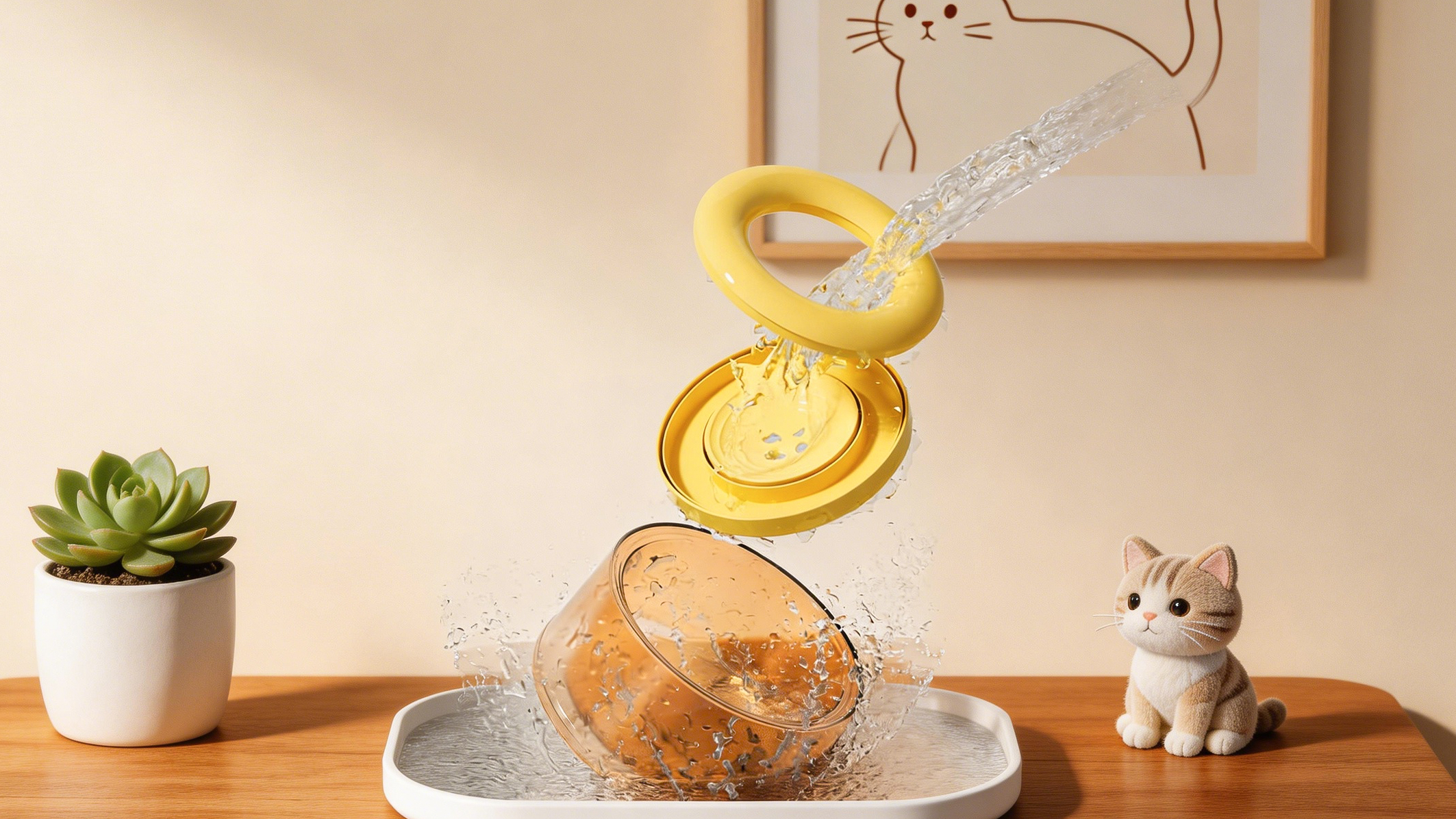 Pet products design，product design，Structural design，industrial design，Pet water bowl，Pet bowl，Product renderings，Product rendering，