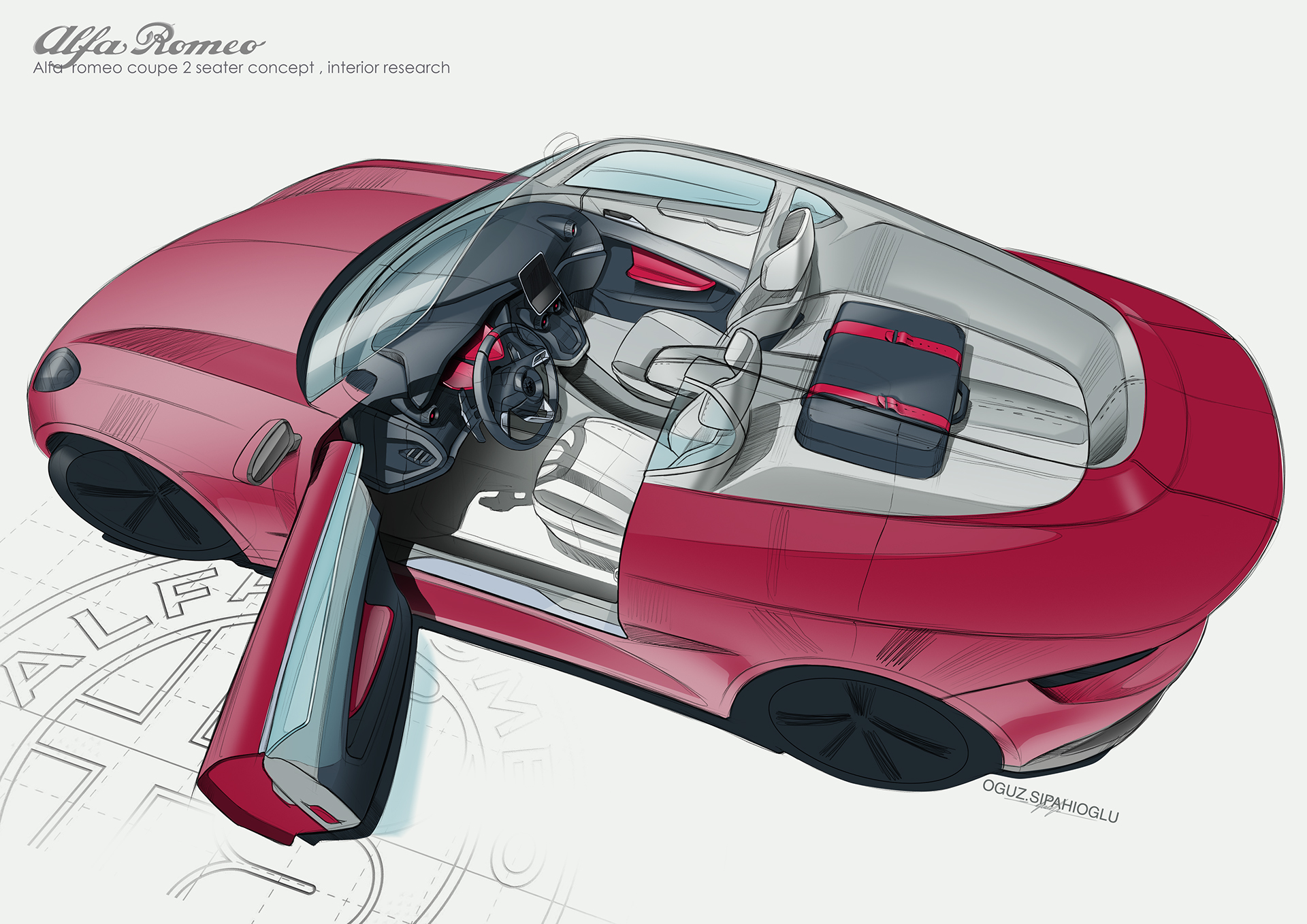 conceptual design，Interior，alfa romeo ，