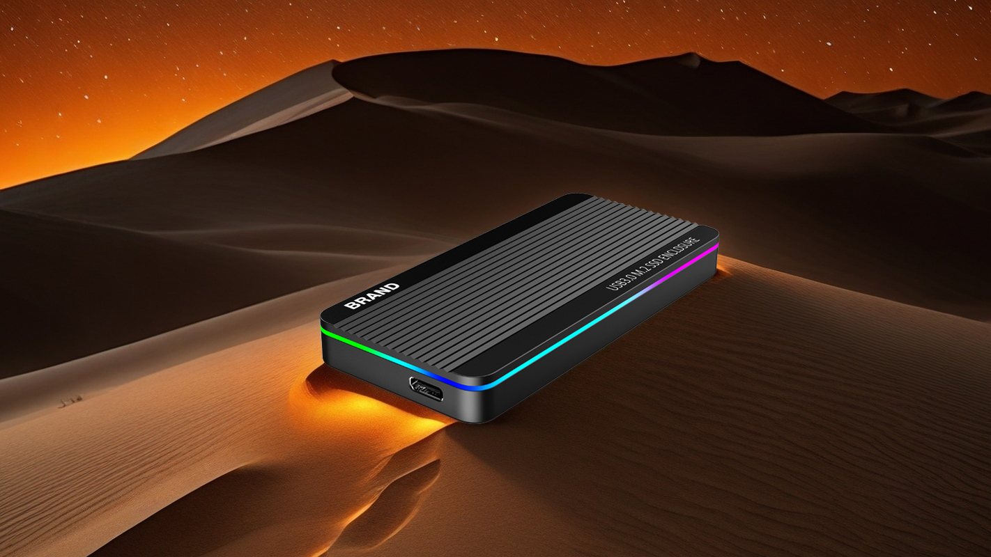 Mobile hard disk, electronic products, luminous effect，