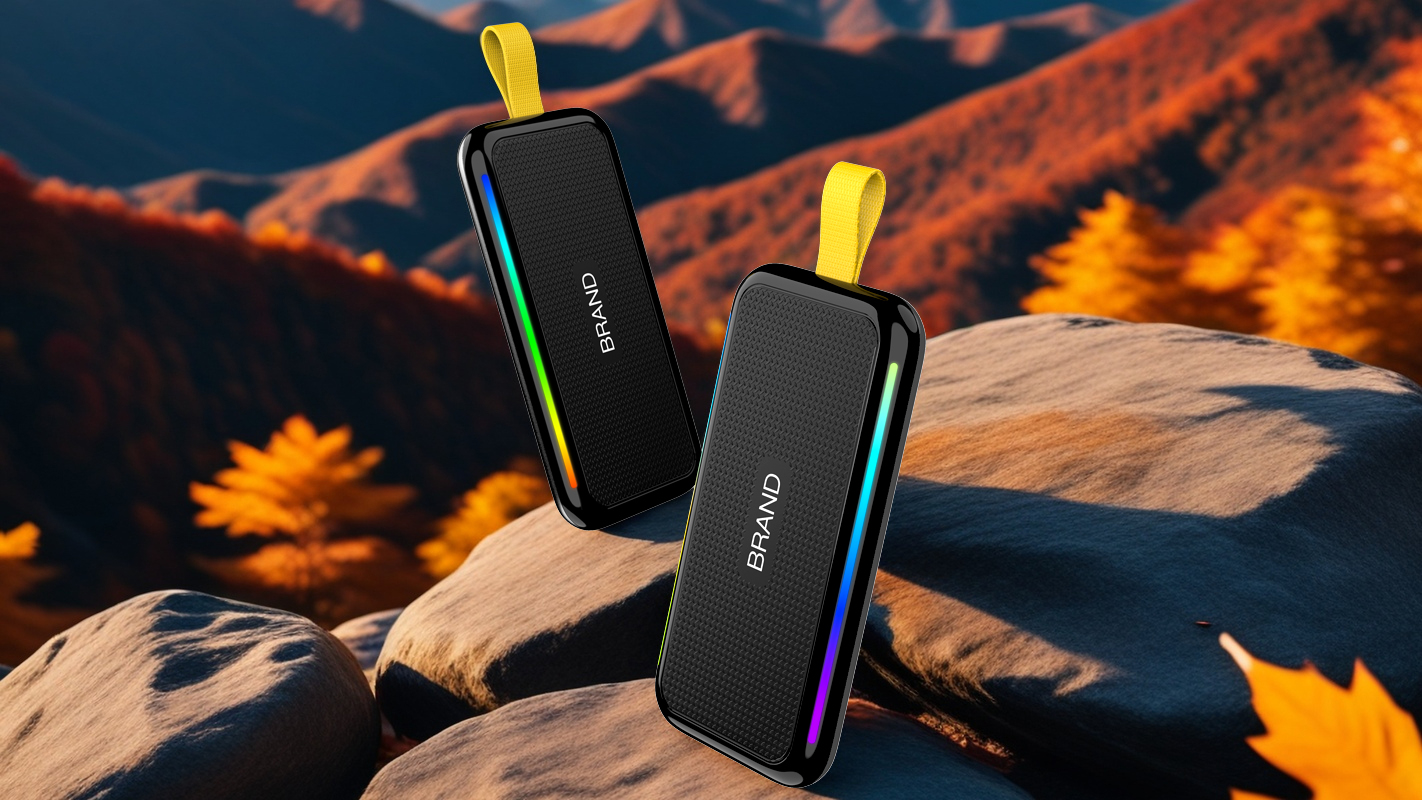 Mobile hard disk, electronic products, luminous effect，