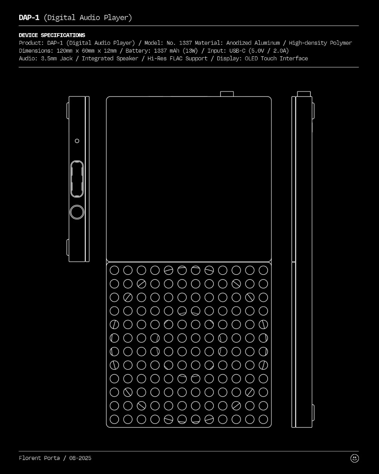 DAP‑1，music player ，conceptual design，Digital，