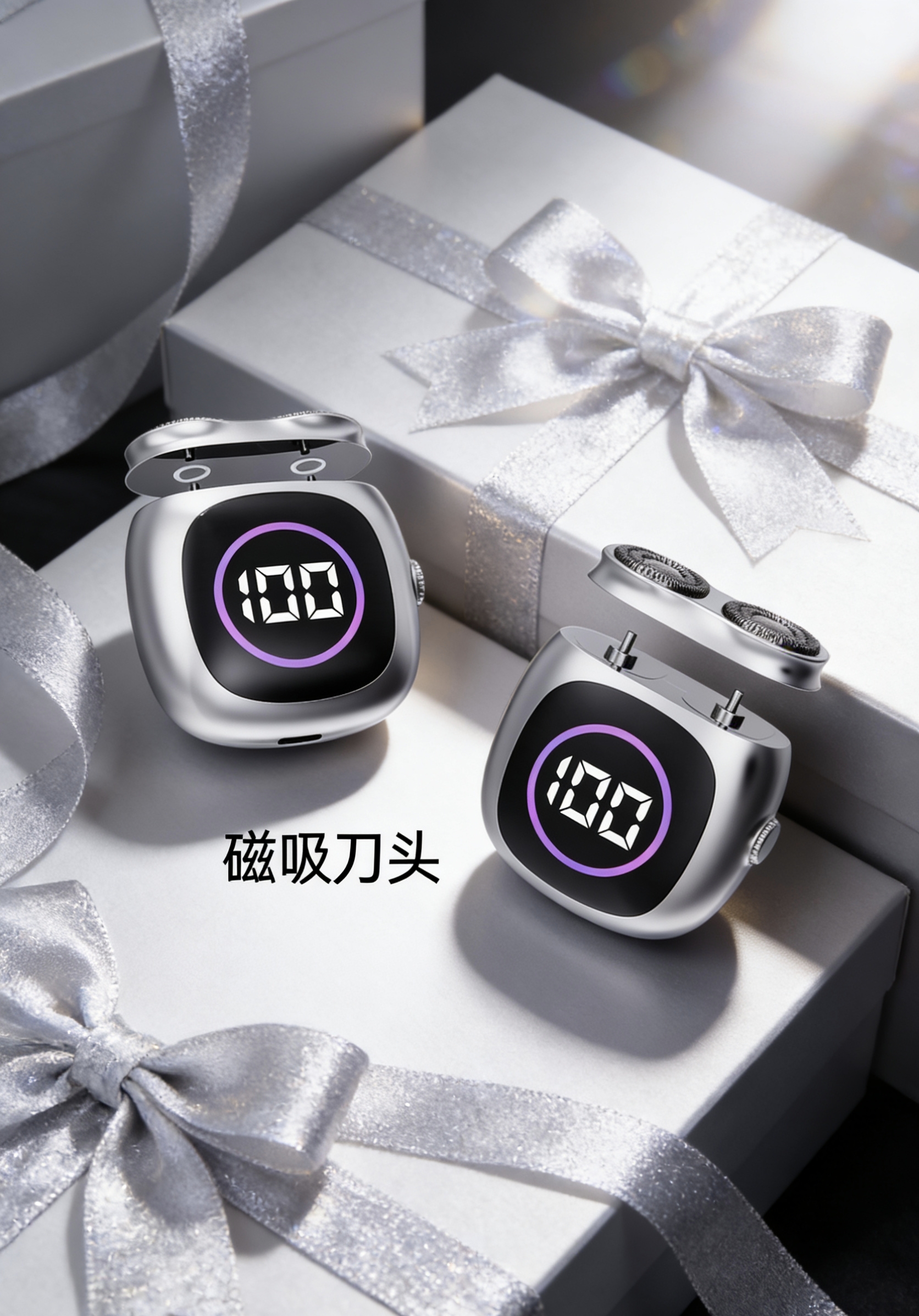 Magnetic attraction，Double-headed razor，Portable，Metal，