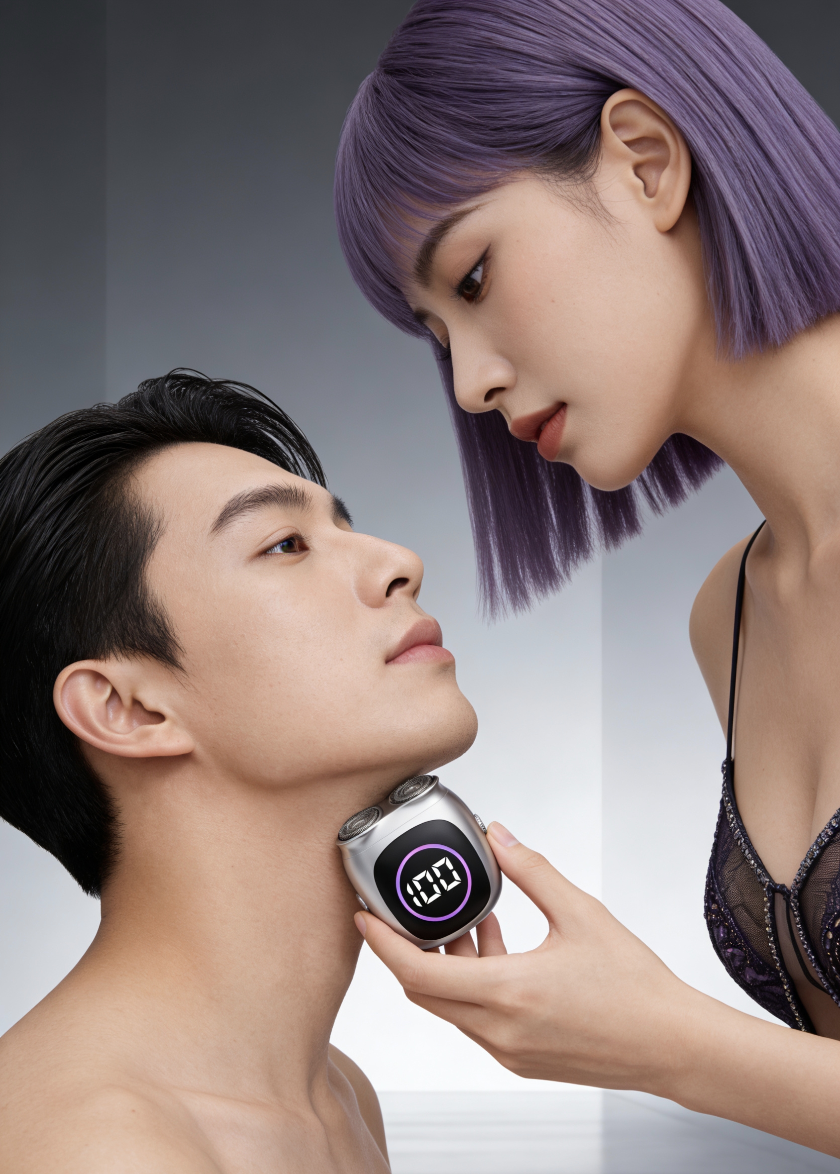 Magnetic attraction，Double-headed razor，Portable，Metal，