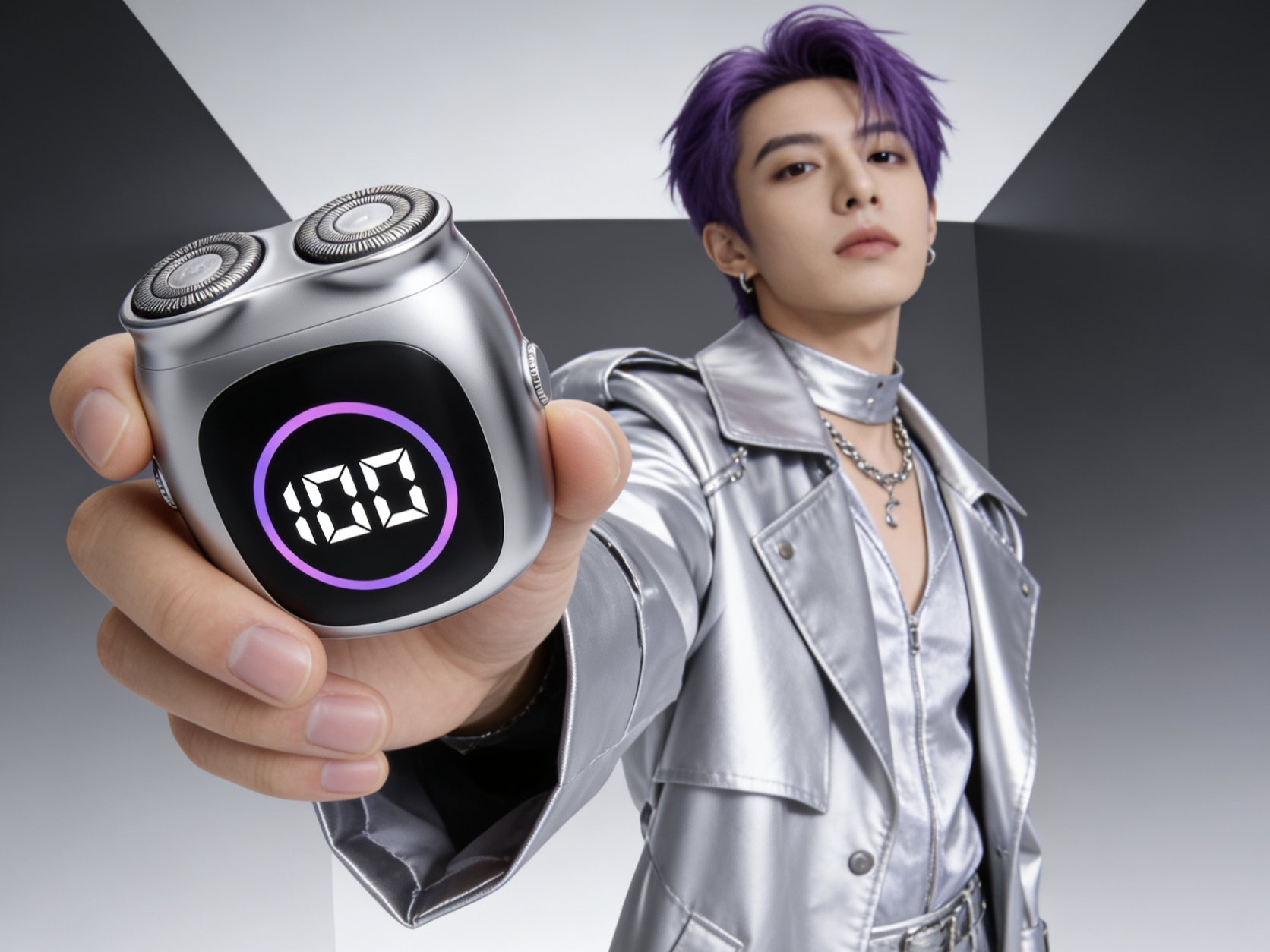 Magnetic attraction，Double-headed razor，Portable，Metal，