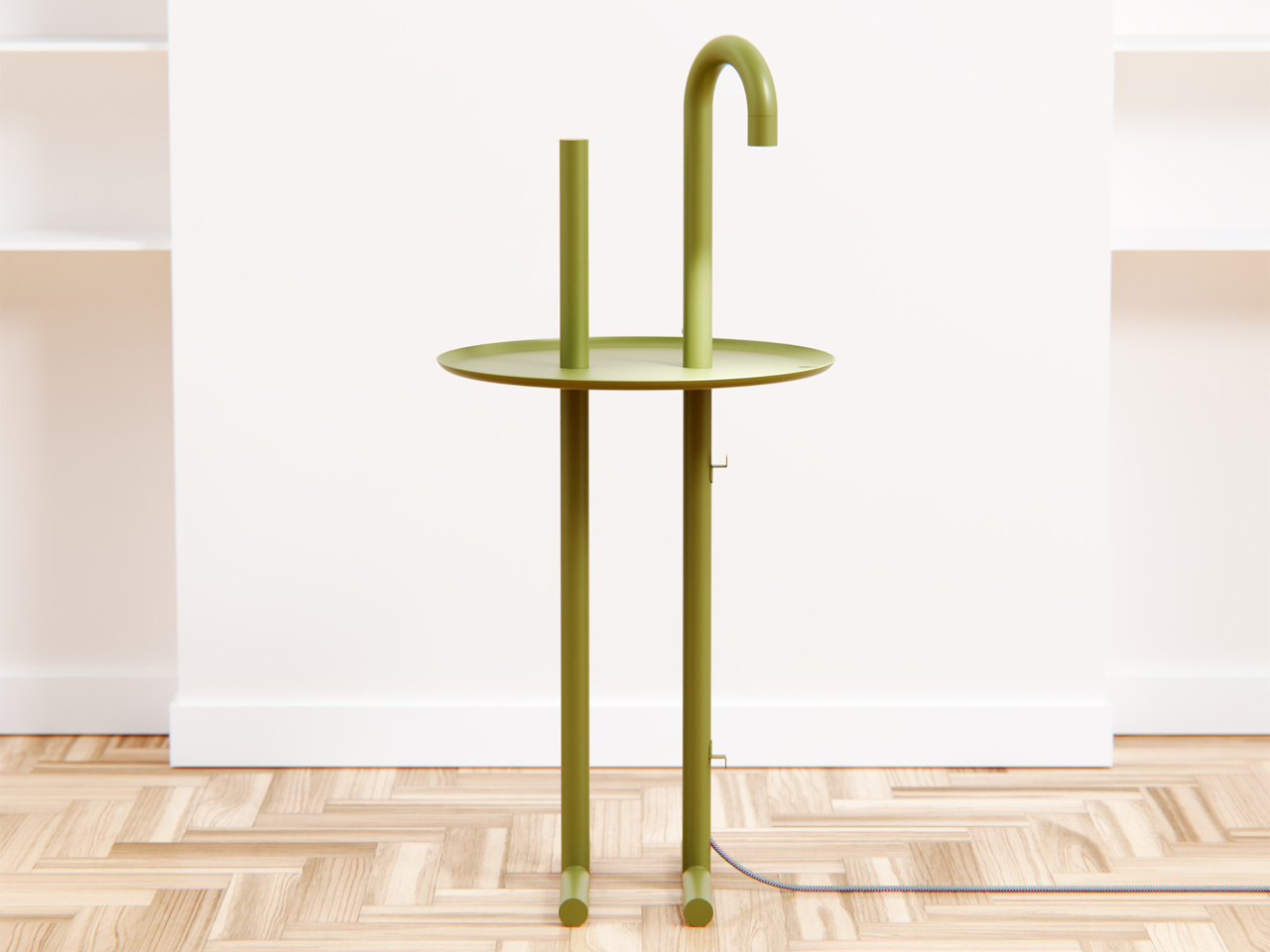 Grab & Glow，Multifunctional side table，small apartment furniture，Creative lamps，Modular design，