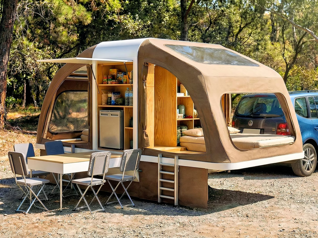 Family Camper，Camping box，Outdoor camping，Wingcube，Folding type，