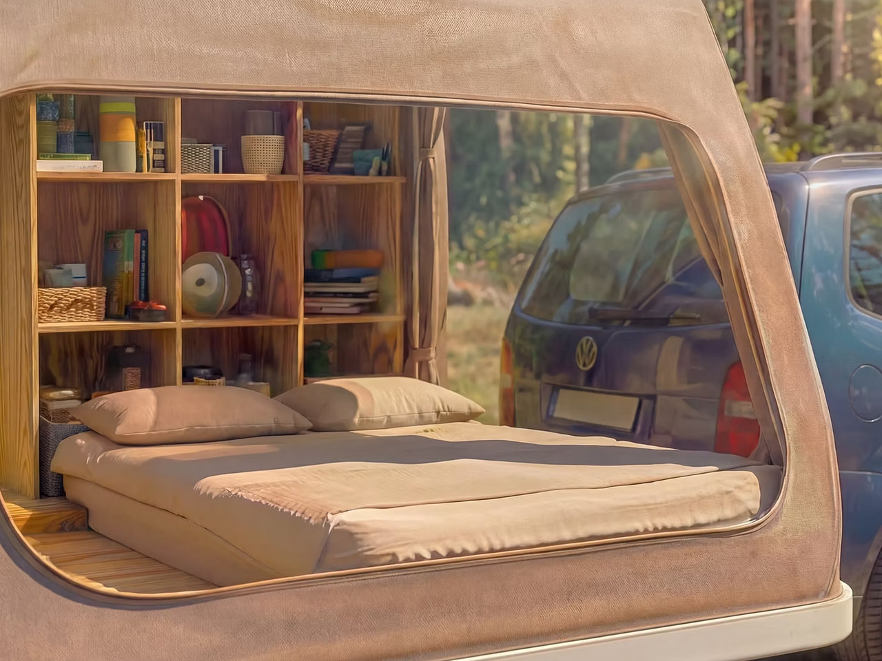 Family Camper，Camping box，Outdoor camping，Wingcube，Folding type，