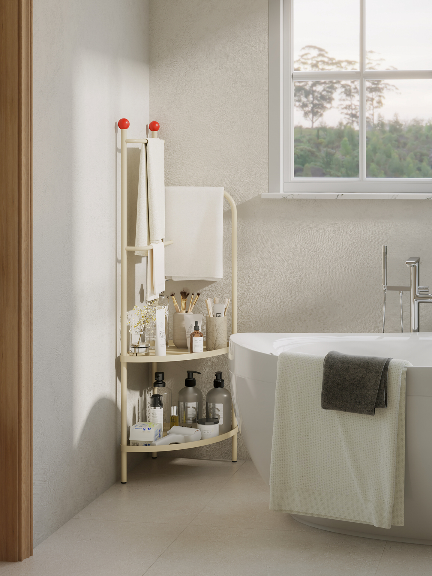 Bathroom rack，Storage rack，Corner Rack，Original design，Storage and sorting，Towel rack，TOILET，