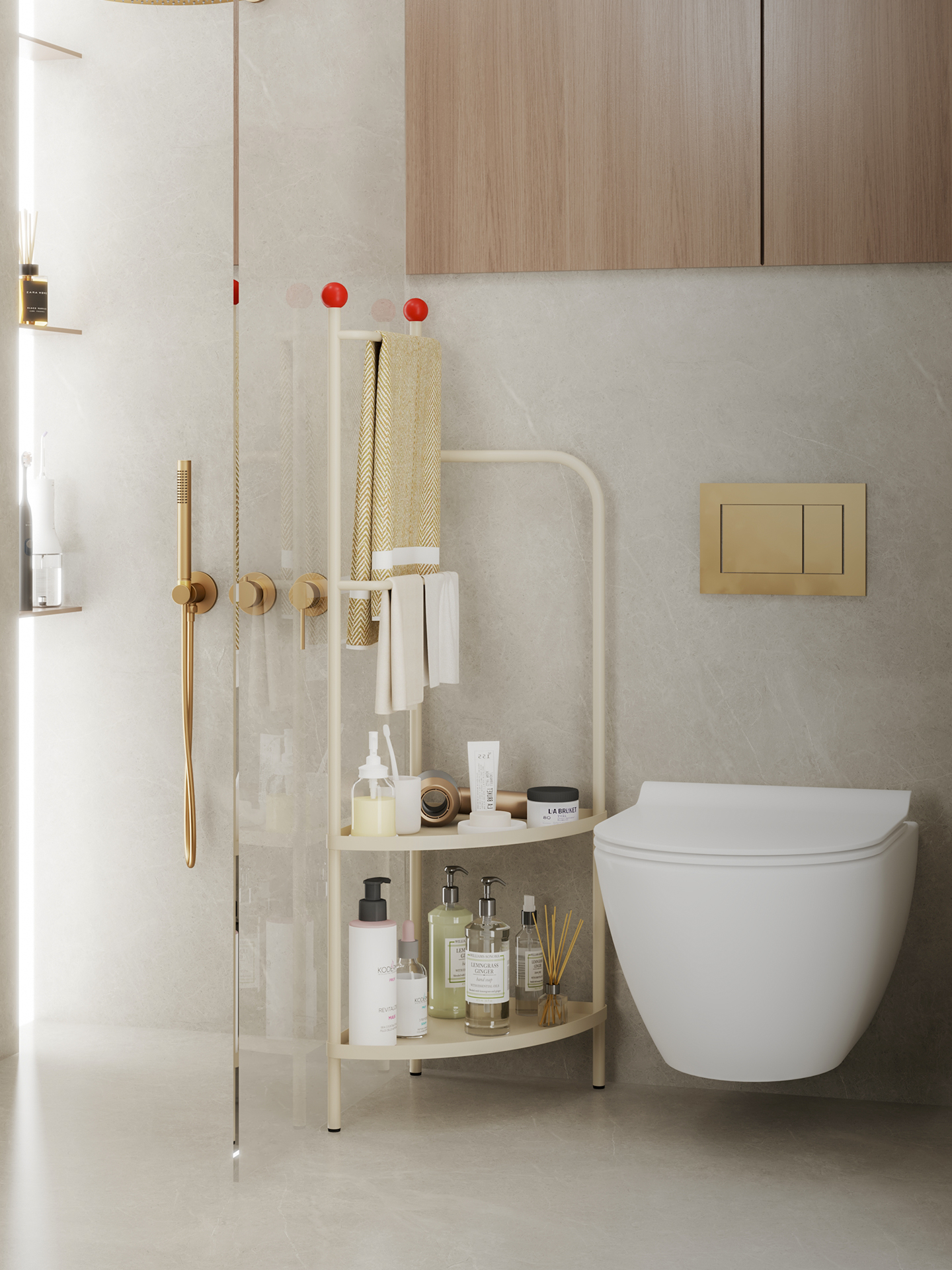 Bathroom rack，Storage rack，Corner Rack，Original design，Storage and sorting，Towel rack，TOILET，