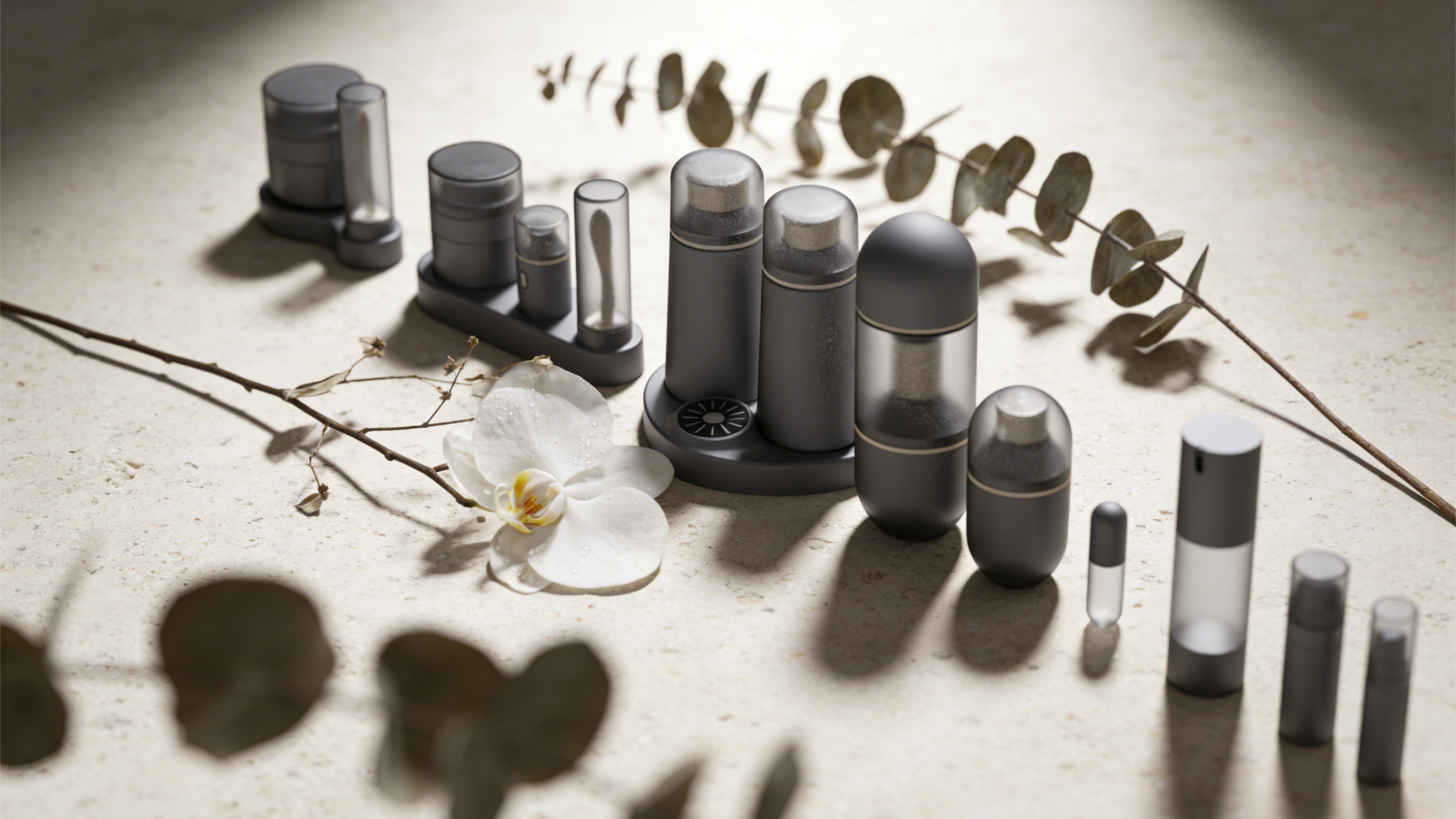 sample reels，Skin care instrument，Render，Appearance design，Skin care bottle，