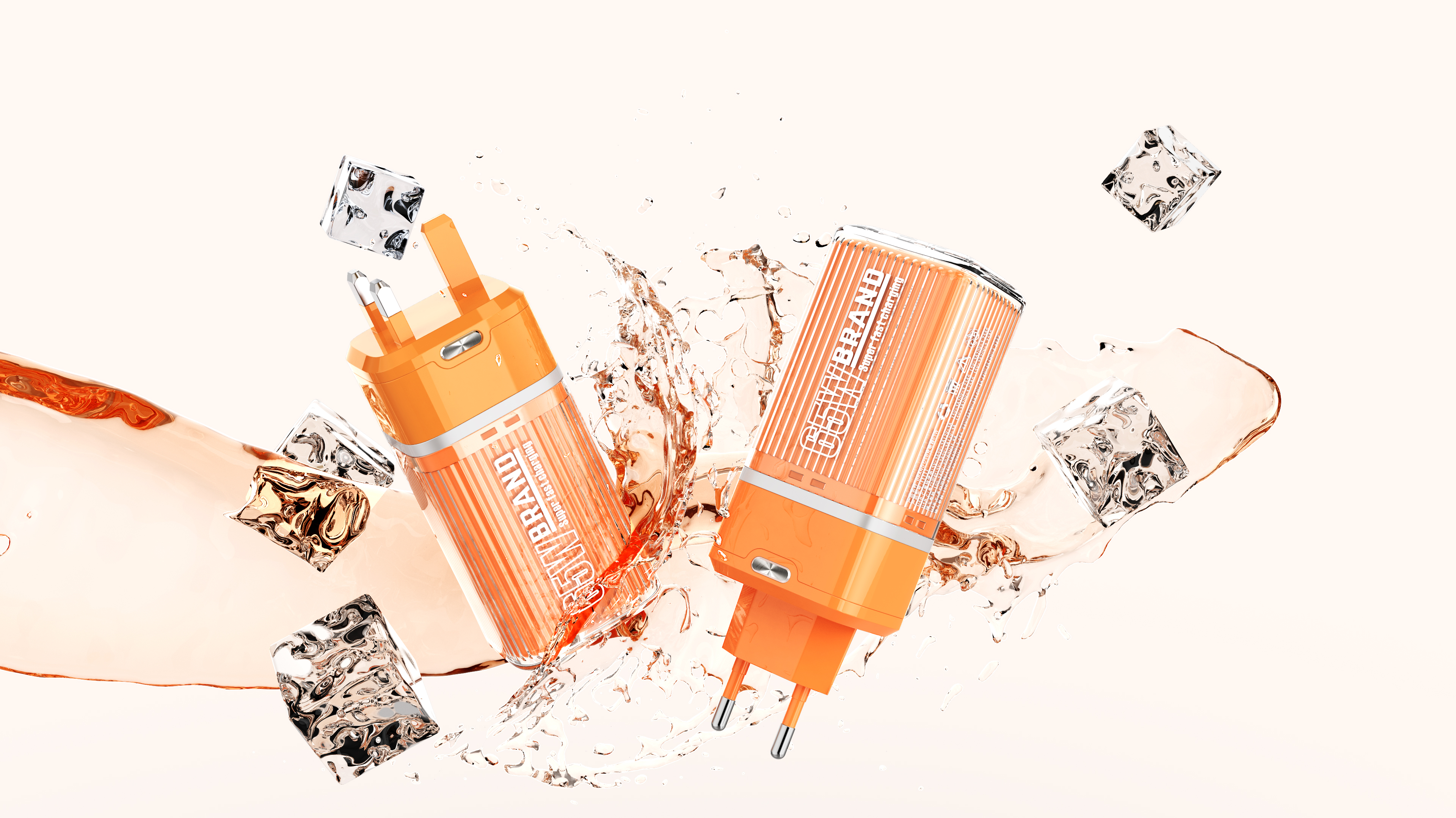 65W fast charge，Charging head，3c，transparent，