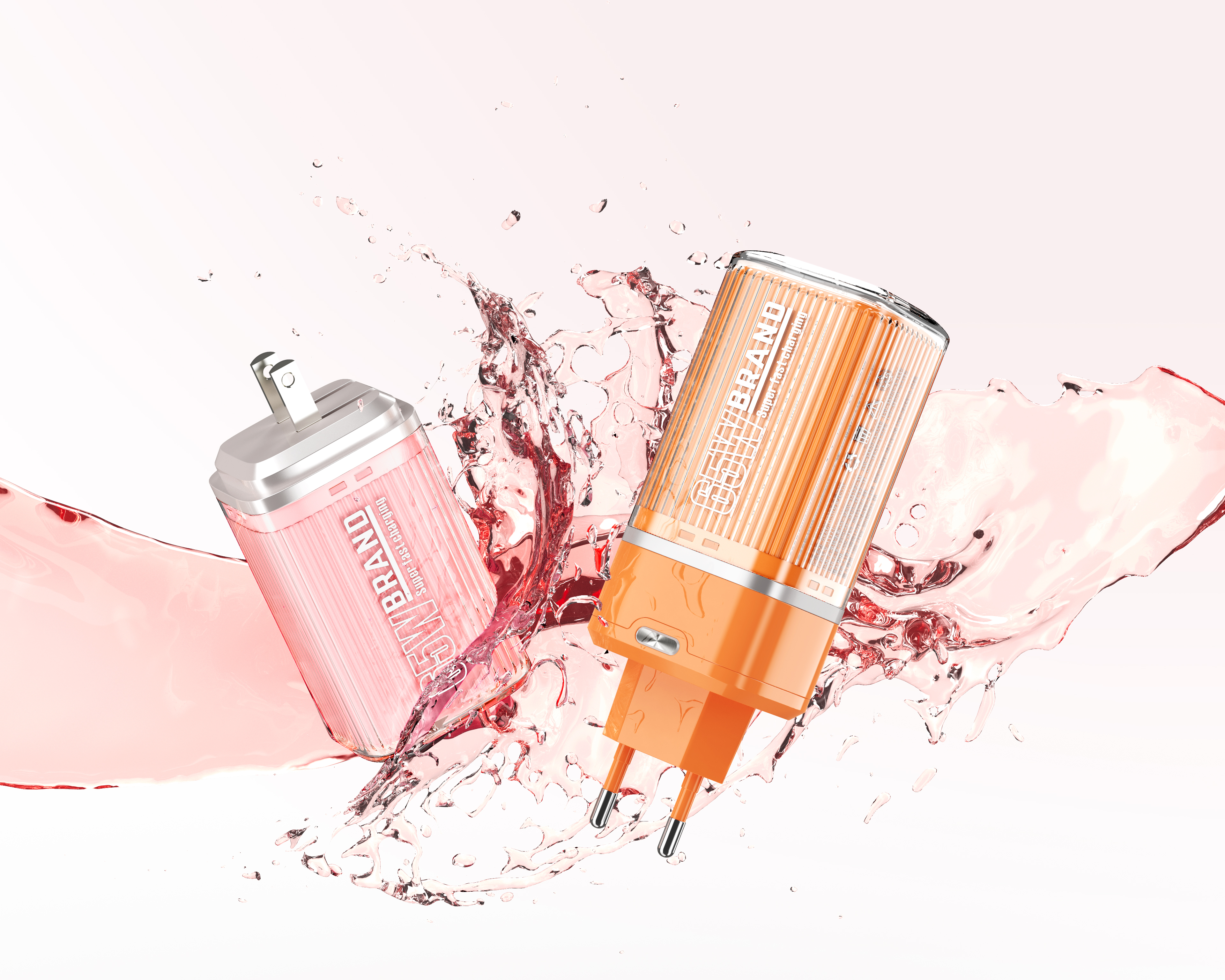 65W fast charge，Charging head，3c，transparent，