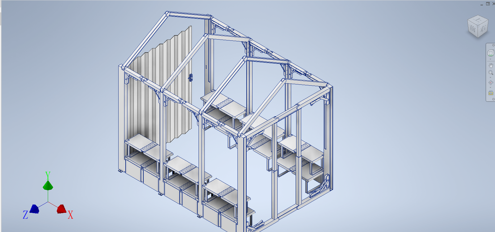 Flower rack，Structural design，outdoors，Frame structure，