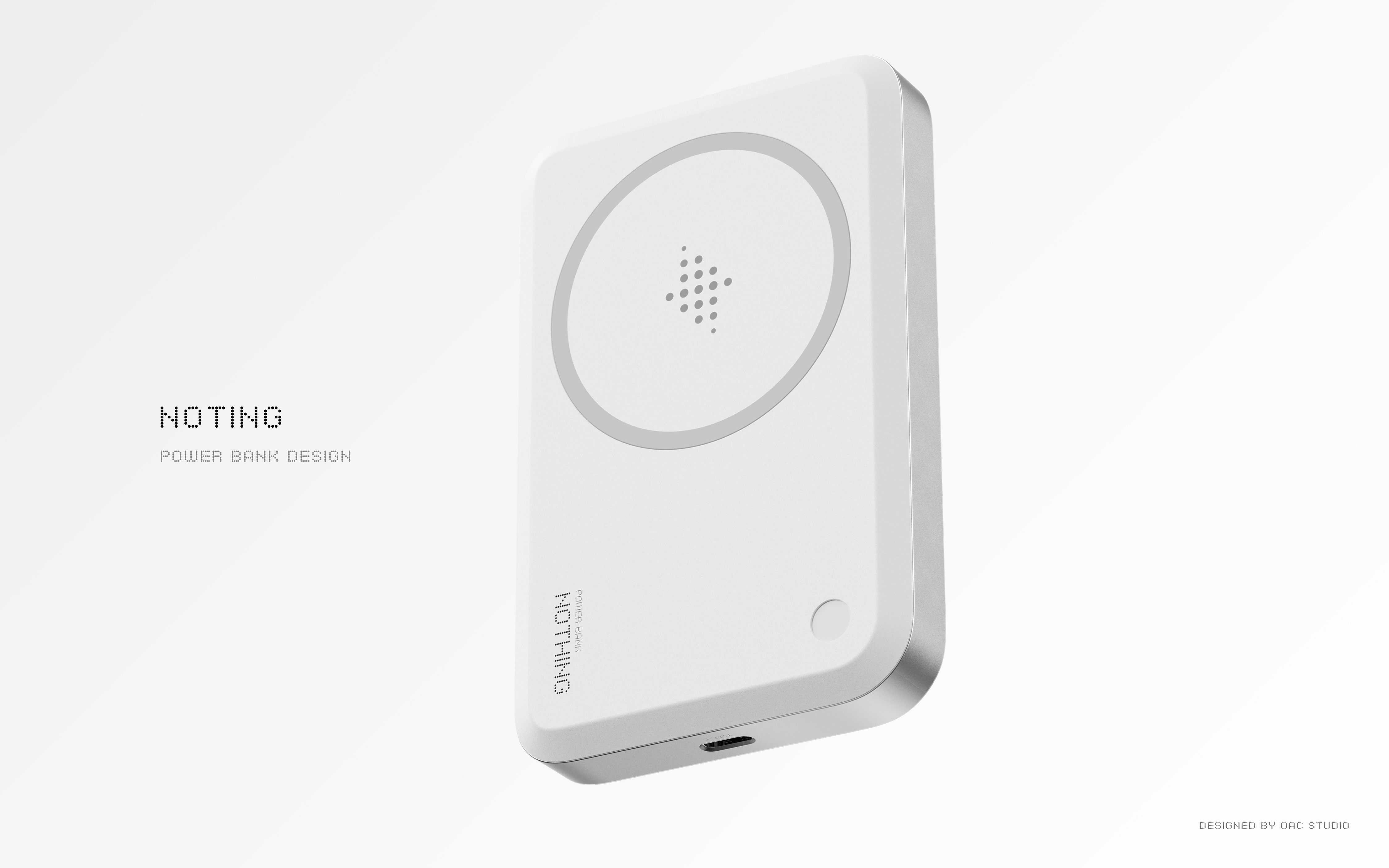 Magnetic charging treasure，3c，transparent aesthetics，product design，Original works，