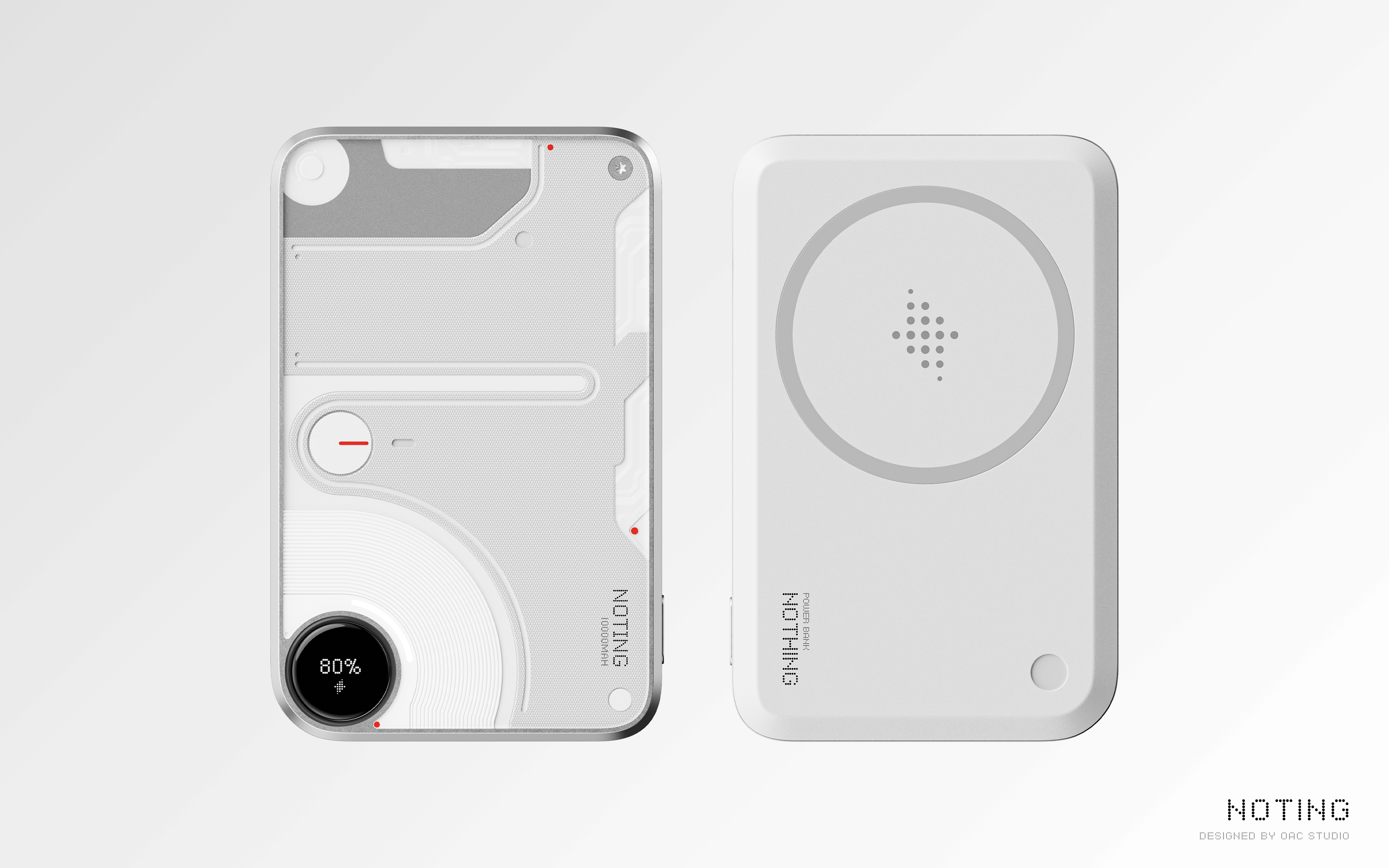 Magnetic charging treasure，3c，transparent aesthetics，product design，Original works，