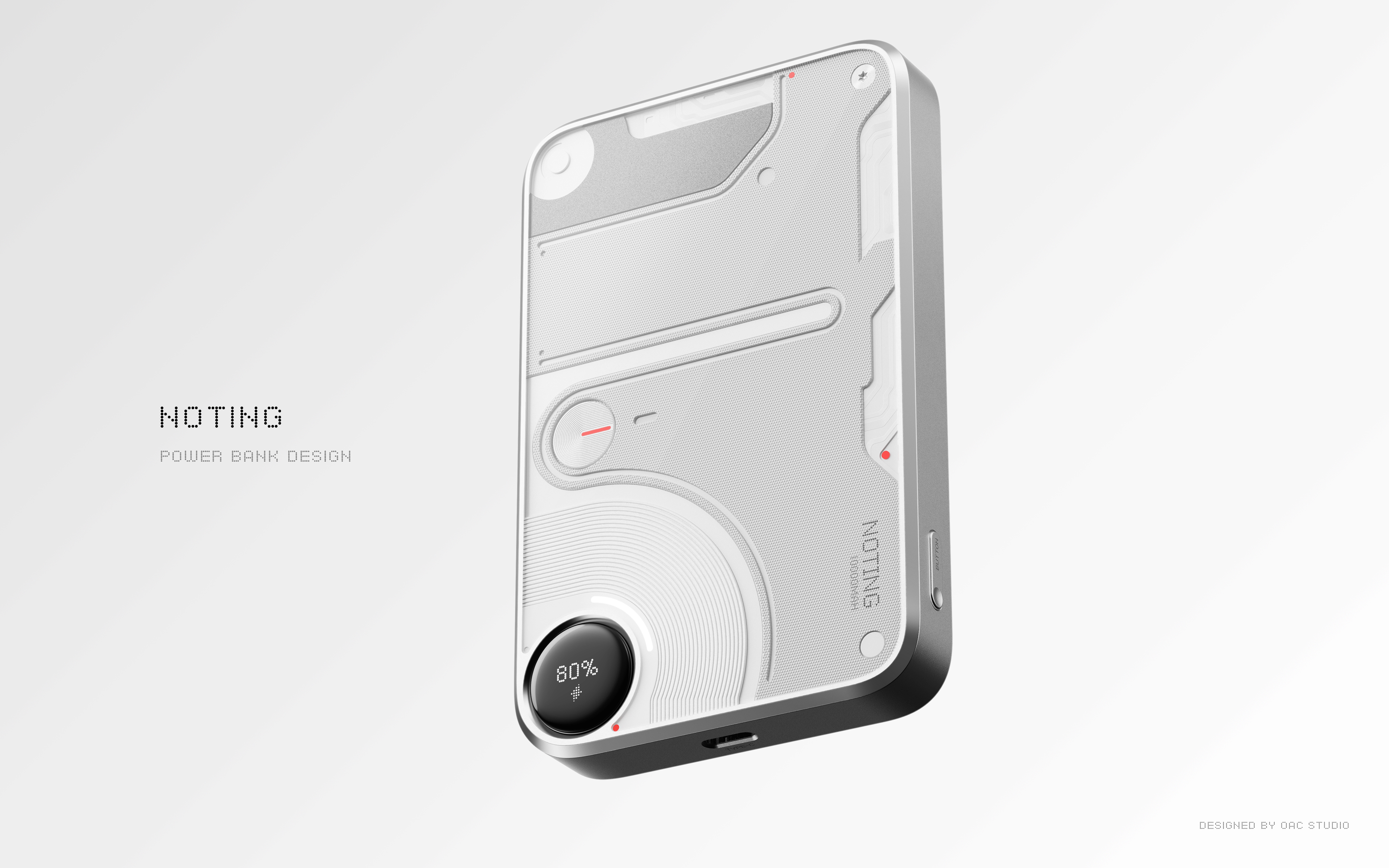 Magnetic charging treasure，3c，transparent aesthetics，product design，Original works，