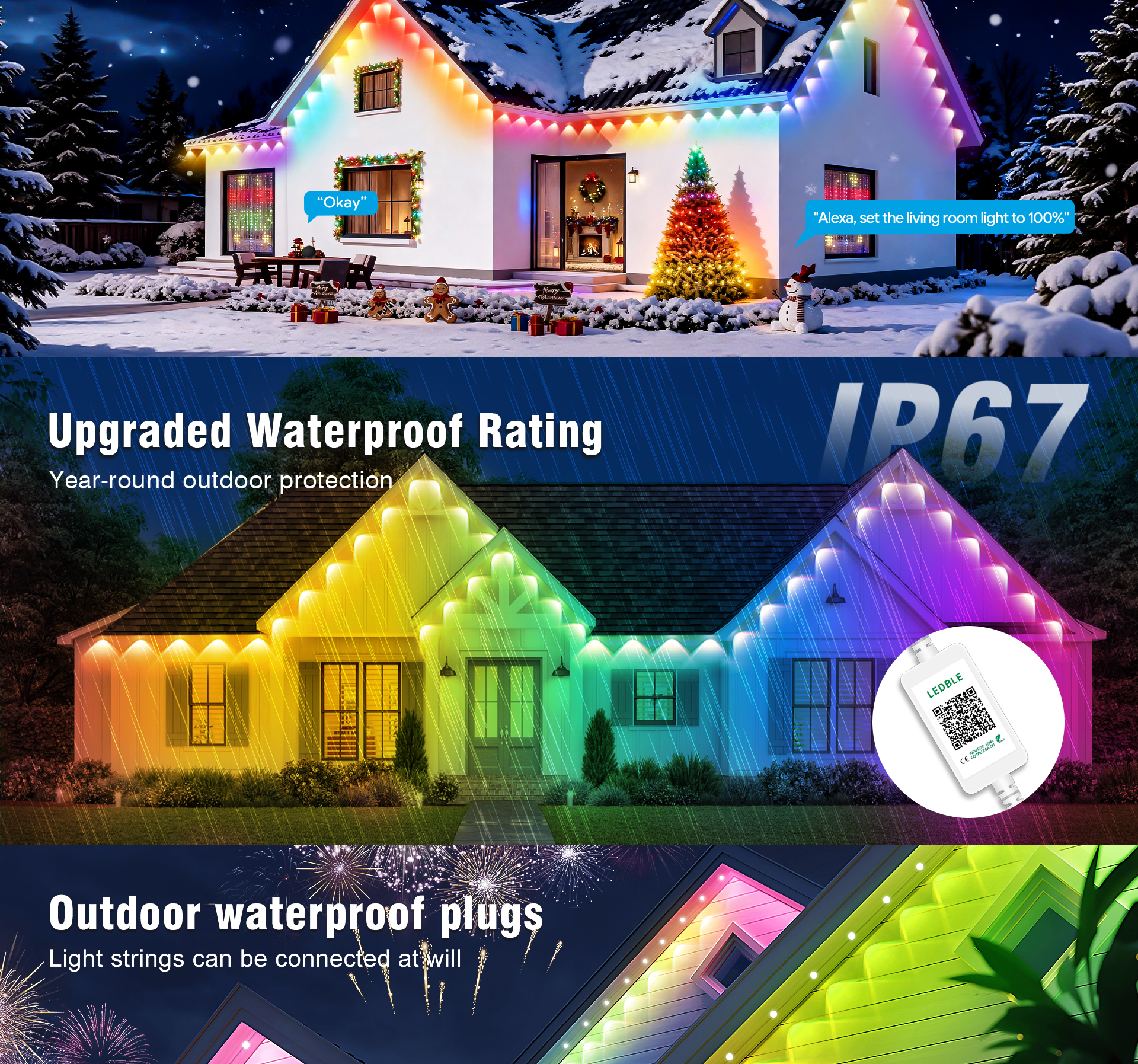 Magic Eaves Light，Lamp string，Eaves lamp，Atmosphere lamp，