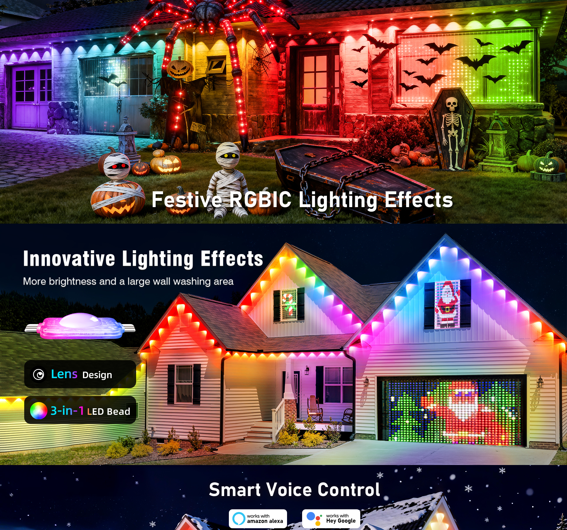 Magic Eaves Light，Lamp string，Eaves lamp，Atmosphere lamp，