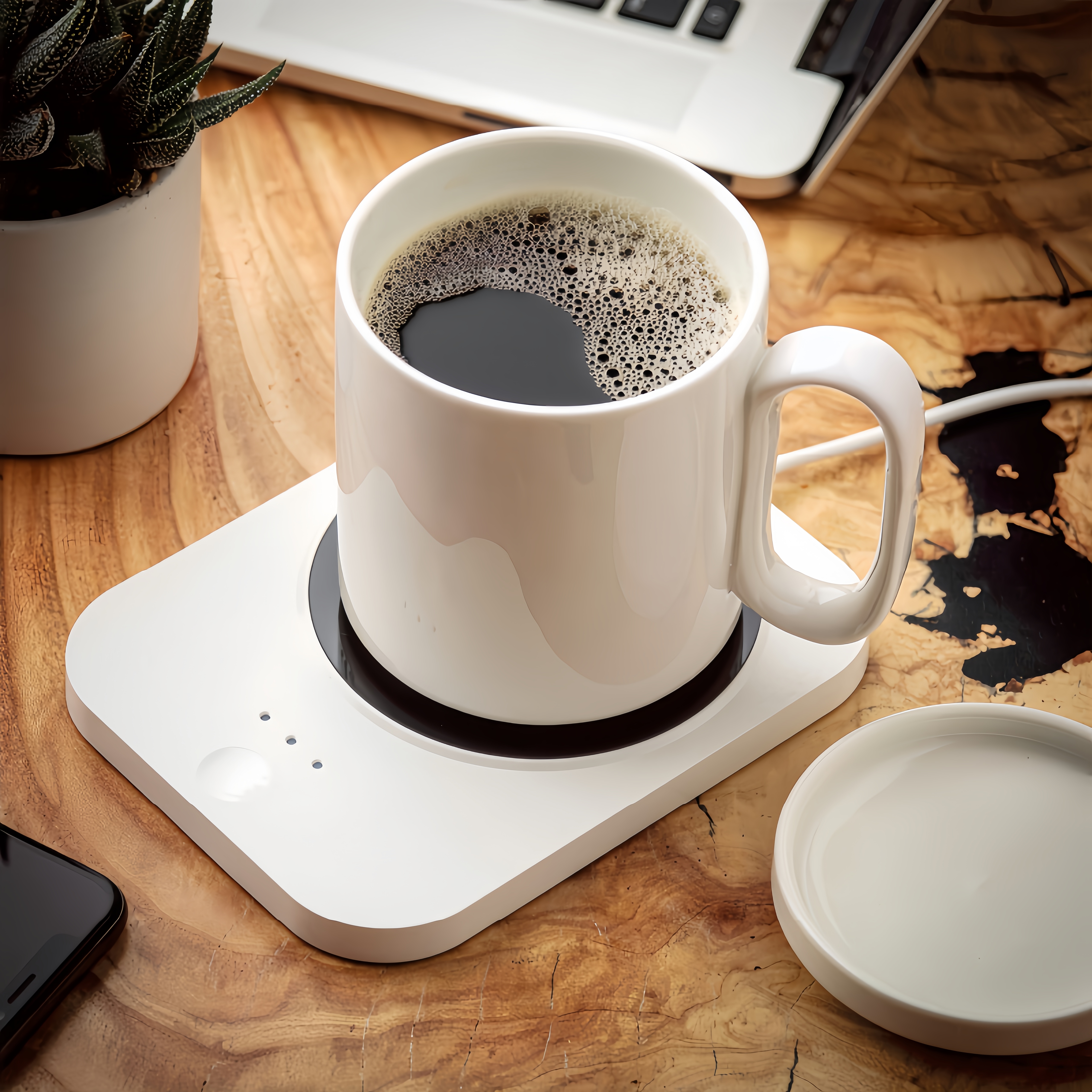 Heating cup，Insulation coaster，Thermos Cup Set，