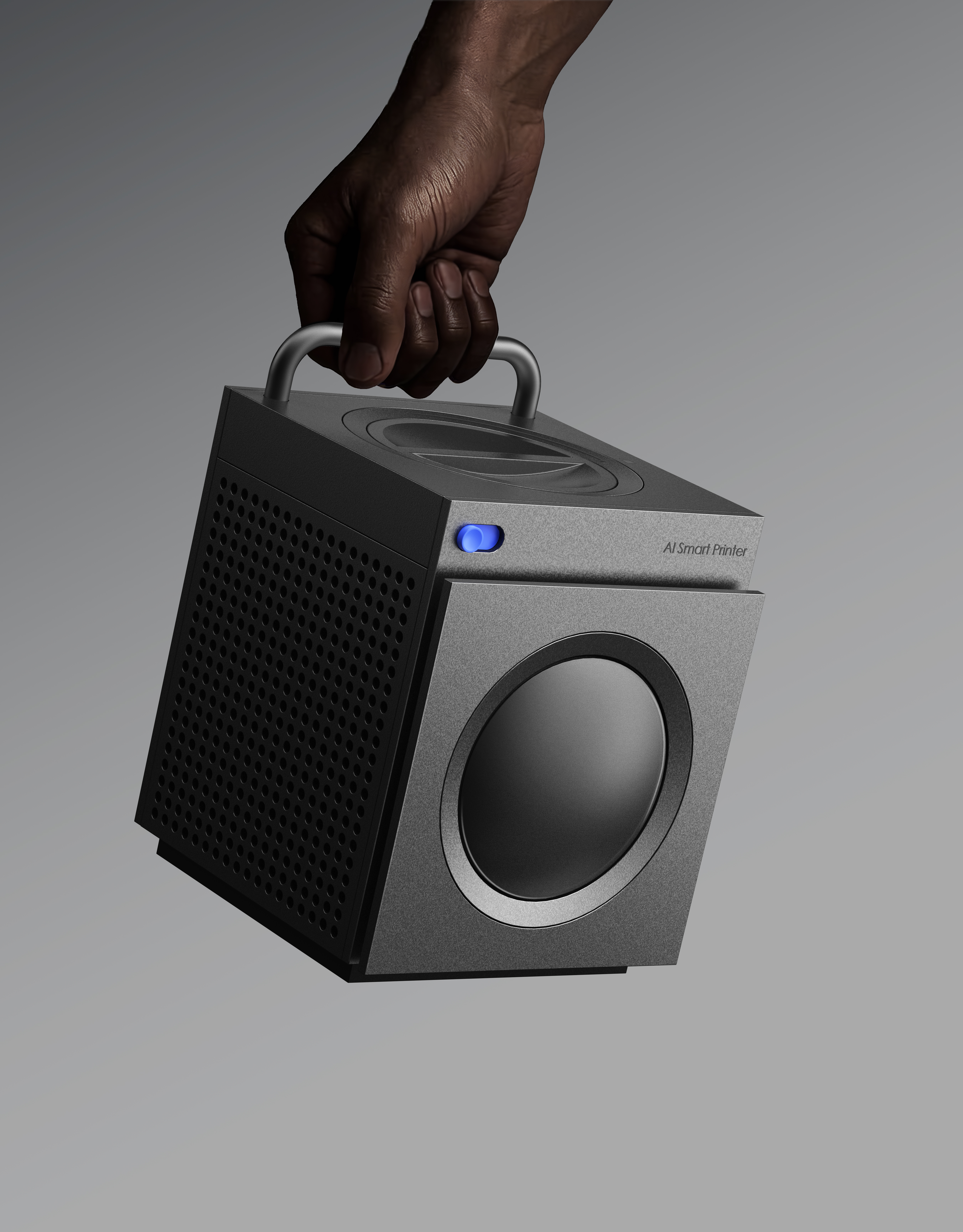 3D printer, AI, minimalist，