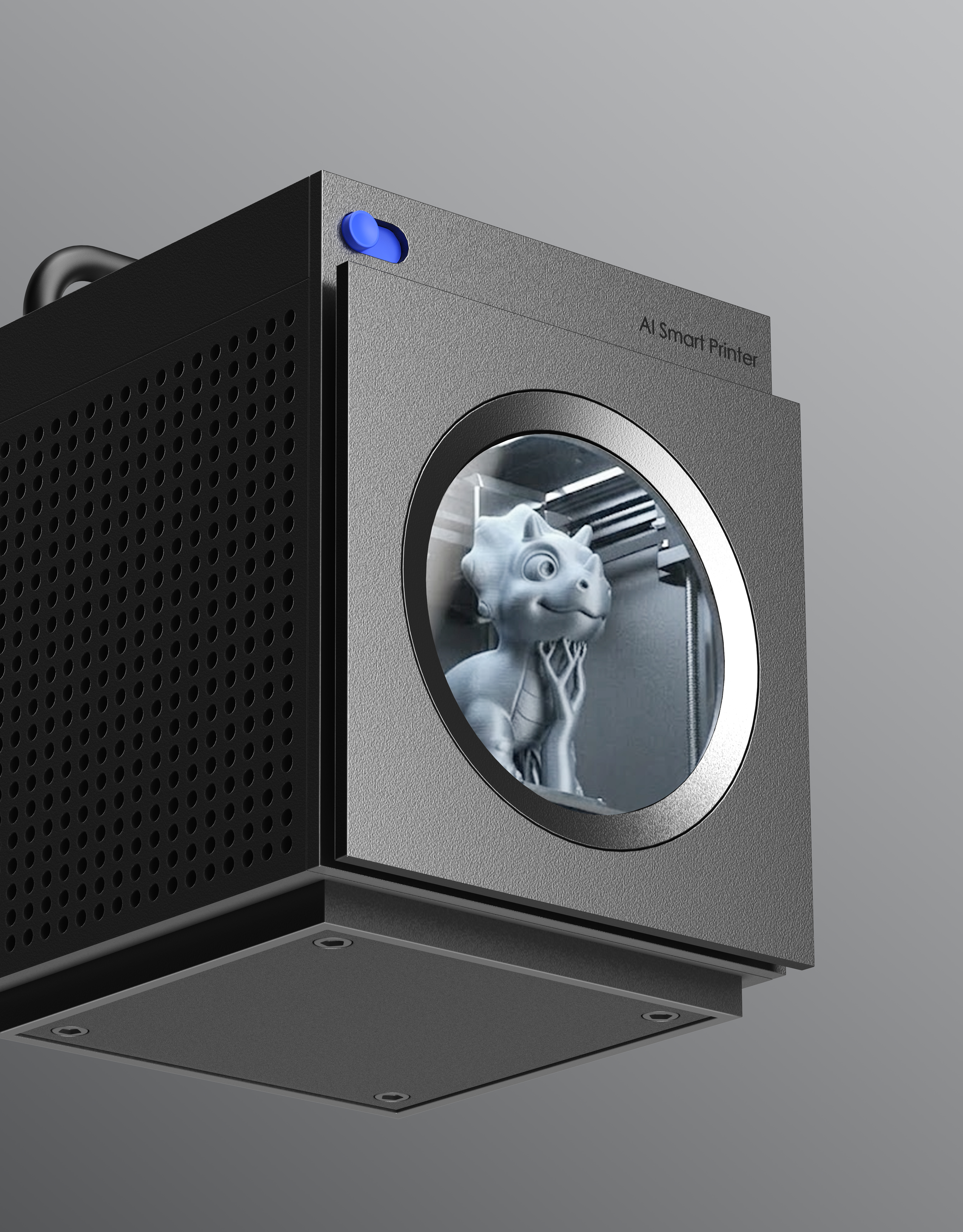 3D printer, AI, minimalist，