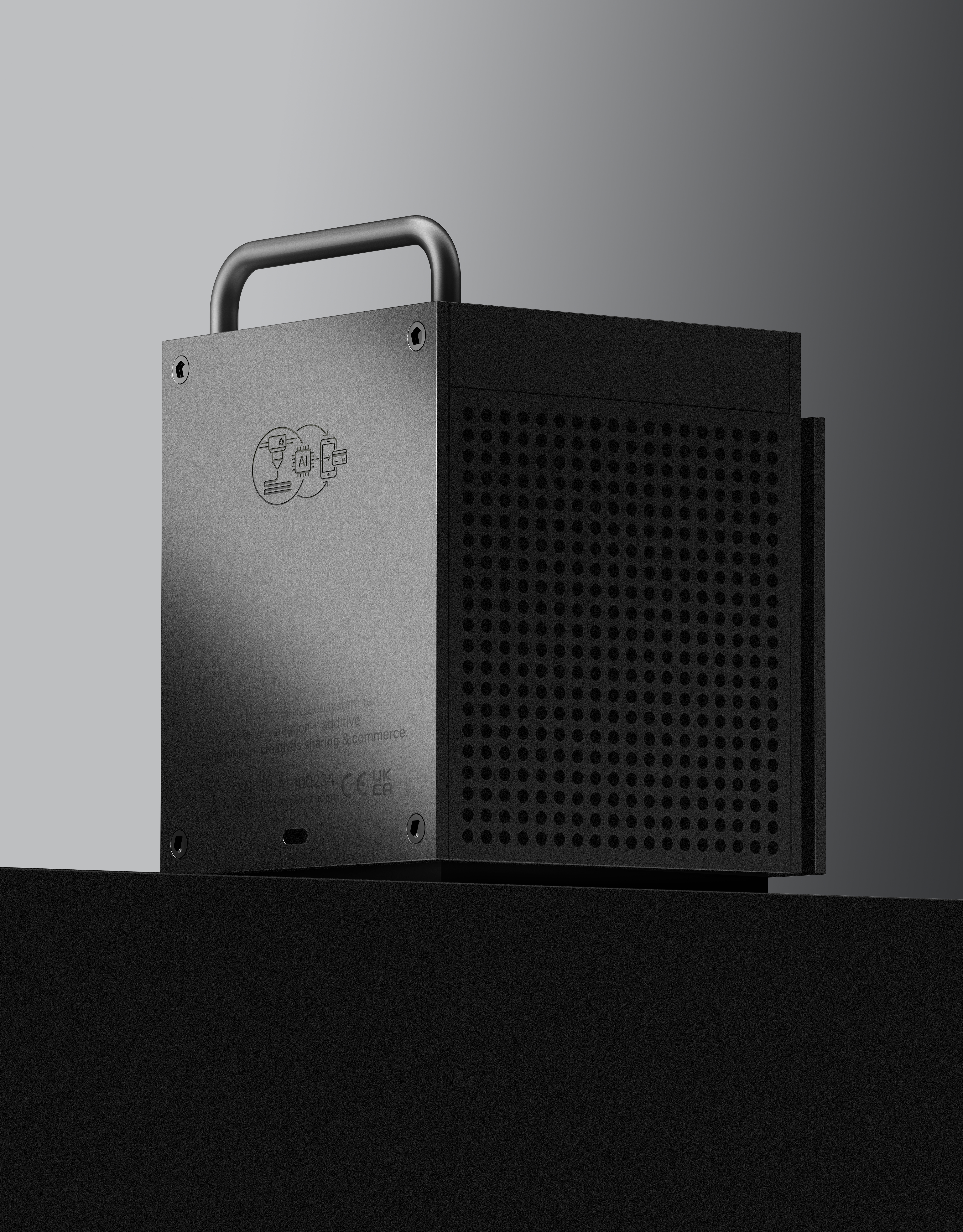 3D printer, AI, minimalist，