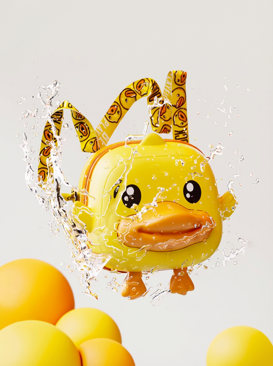 Children's storage，Yellow duck，Children's shoulder bag，lovely，Simplicity，