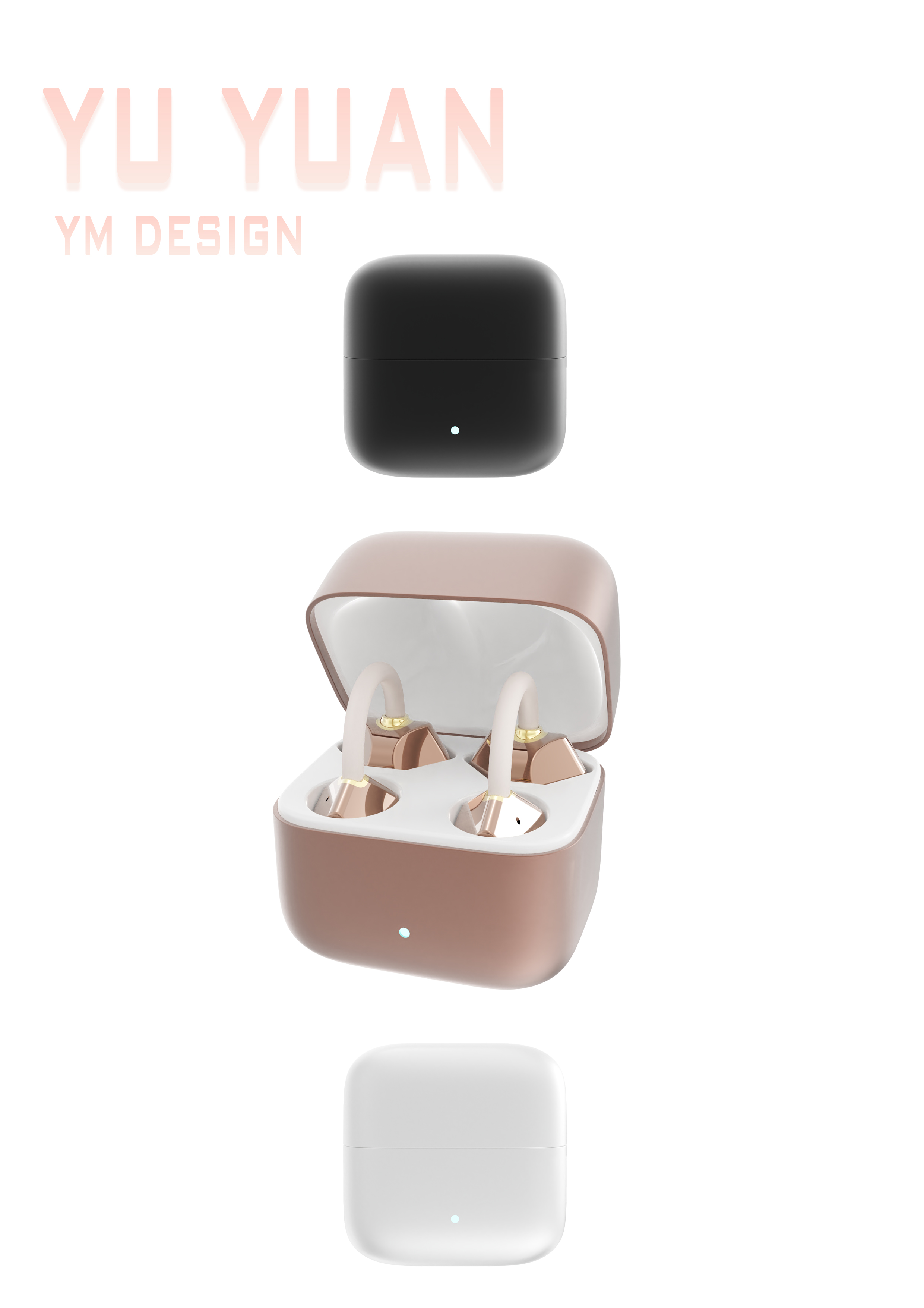 industrial design，headset，Ear Clip Headphones，sample reels，Trendy design，3C smart，