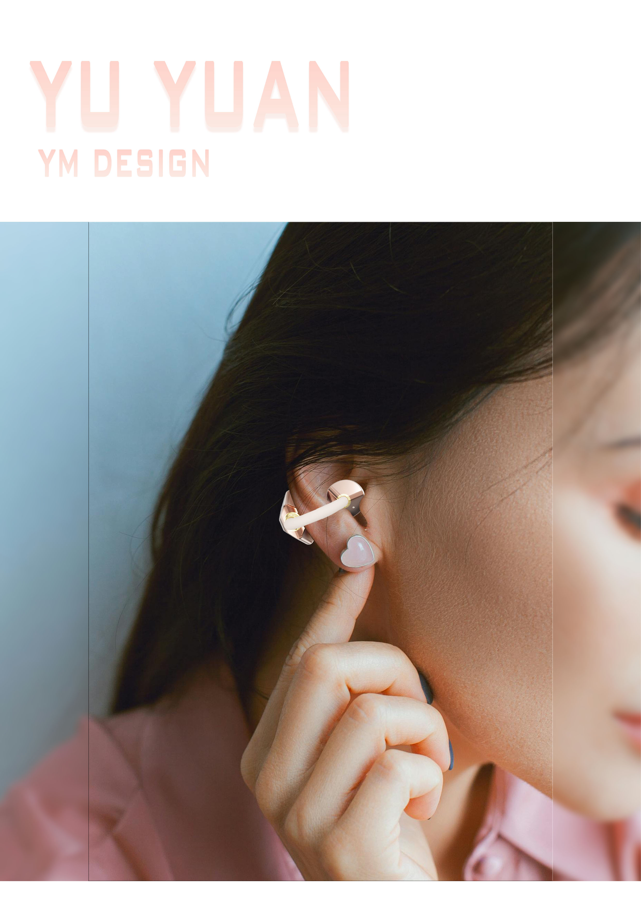 industrial design，headset，Ear Clip Headphones，sample reels，Trendy design，3C smart，