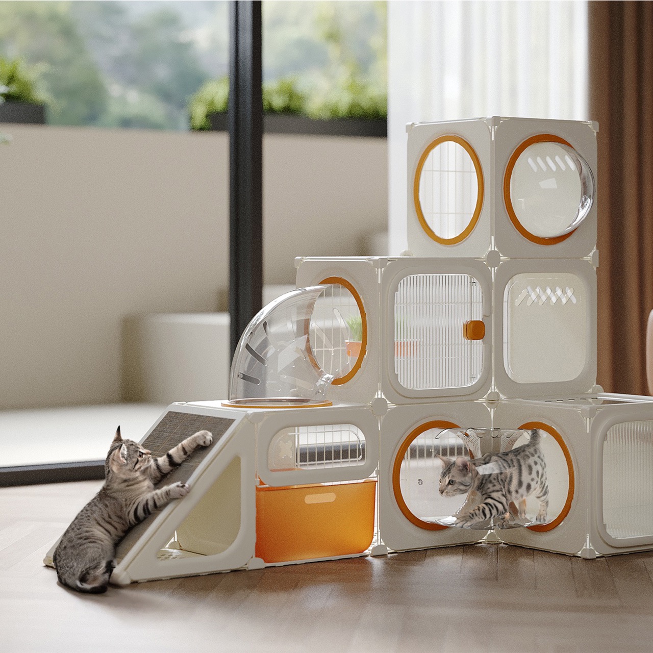N Plus Magic House，Pet furniture，Cat products，Assembled cat nest，modularization，