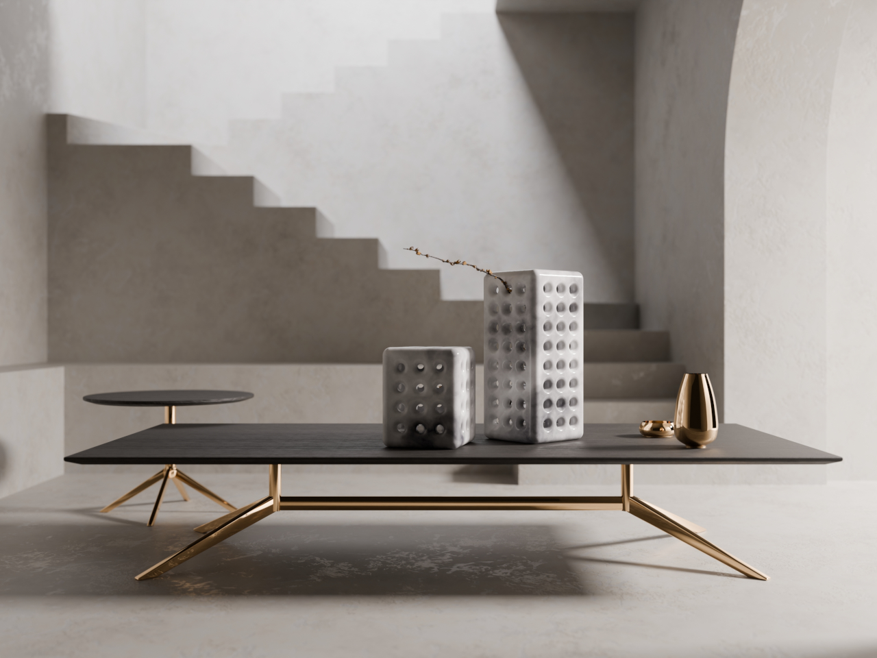 ZEROS，Perforated marble，Light and Shadow Art，Minimalist ornaments，marble decoration，