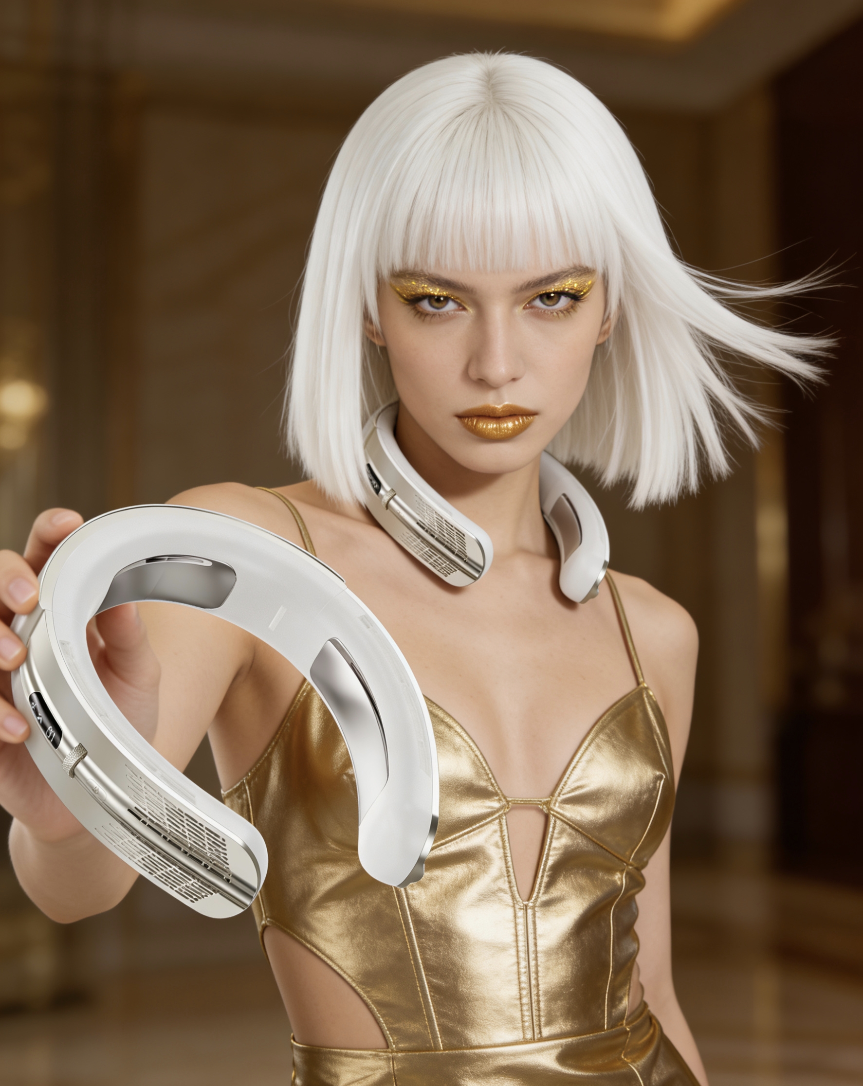 Hanging neck fan，cool and refreshing，Summer，Metal，Free your hands，